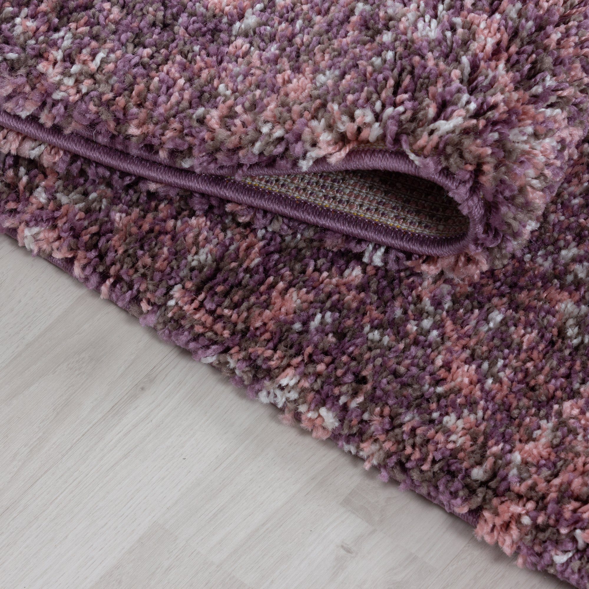 Meliert Teppich Wohnzimmer Teppium, mm, Teppich Läufer, Höhe: Design, 30 Pink