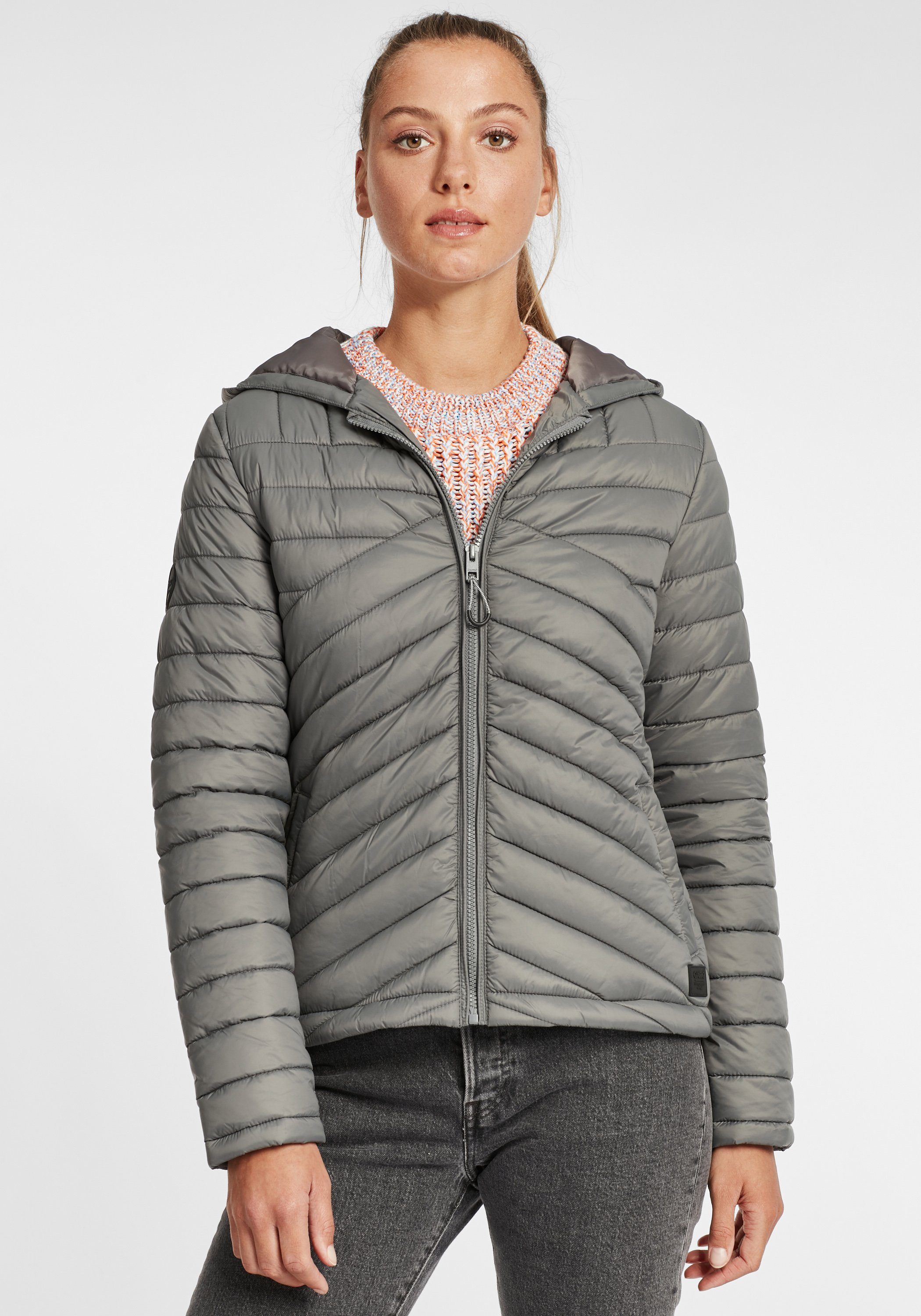 OXMO Steppjacke OXQuella Steppjacke Übergangsjacke mit Kapuze Castlerock (180201)