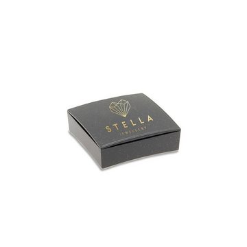 Stella-Jewellery Collier Namenskette mit Gravur Anhänger Platte 585 Gold, Collierkette mit Zirkonia