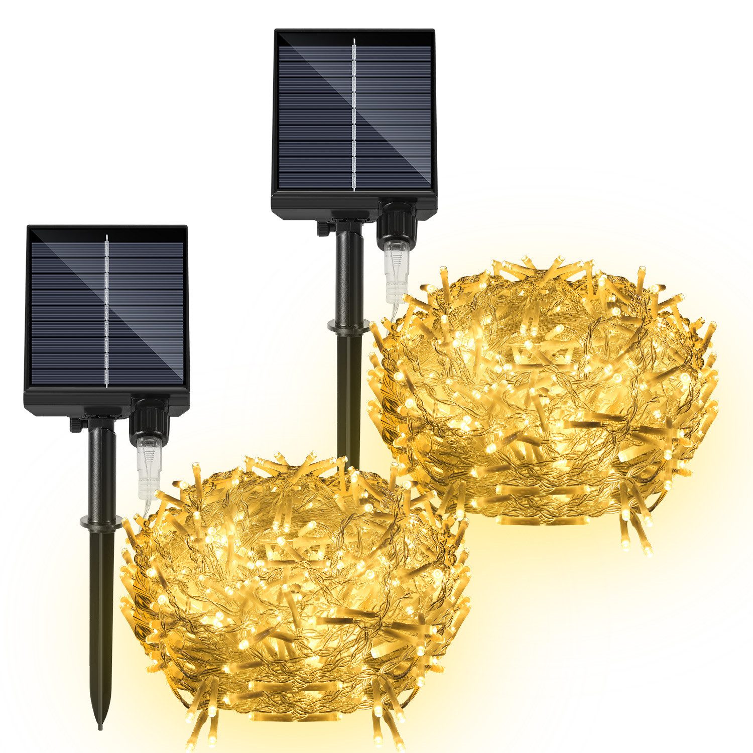 Clanmacy LED-Lichterkette 2x 15M 600LEDs Solar günstig online kaufen