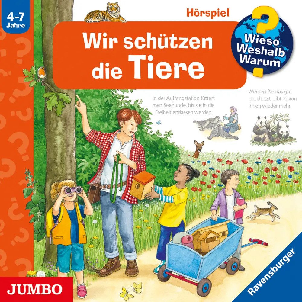 Hörspiel Wieso? Weshalb? Warum?: Wir schützen die Tiere, 1 Audio-CD