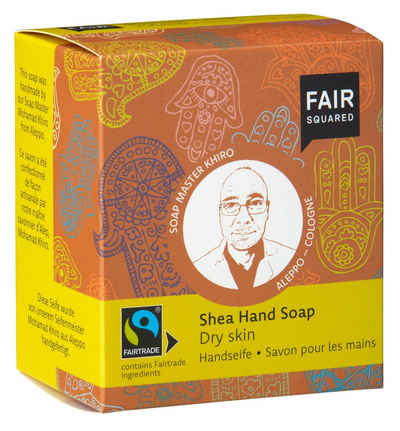 Fair Squared Handseife FAIR SQUARED Handseife mit Sheabutter für trockene Haut mit fair gehandelten Inhaltsstoffen, 1-tlg., vegan, palmölfrei und ohne Tierversuche