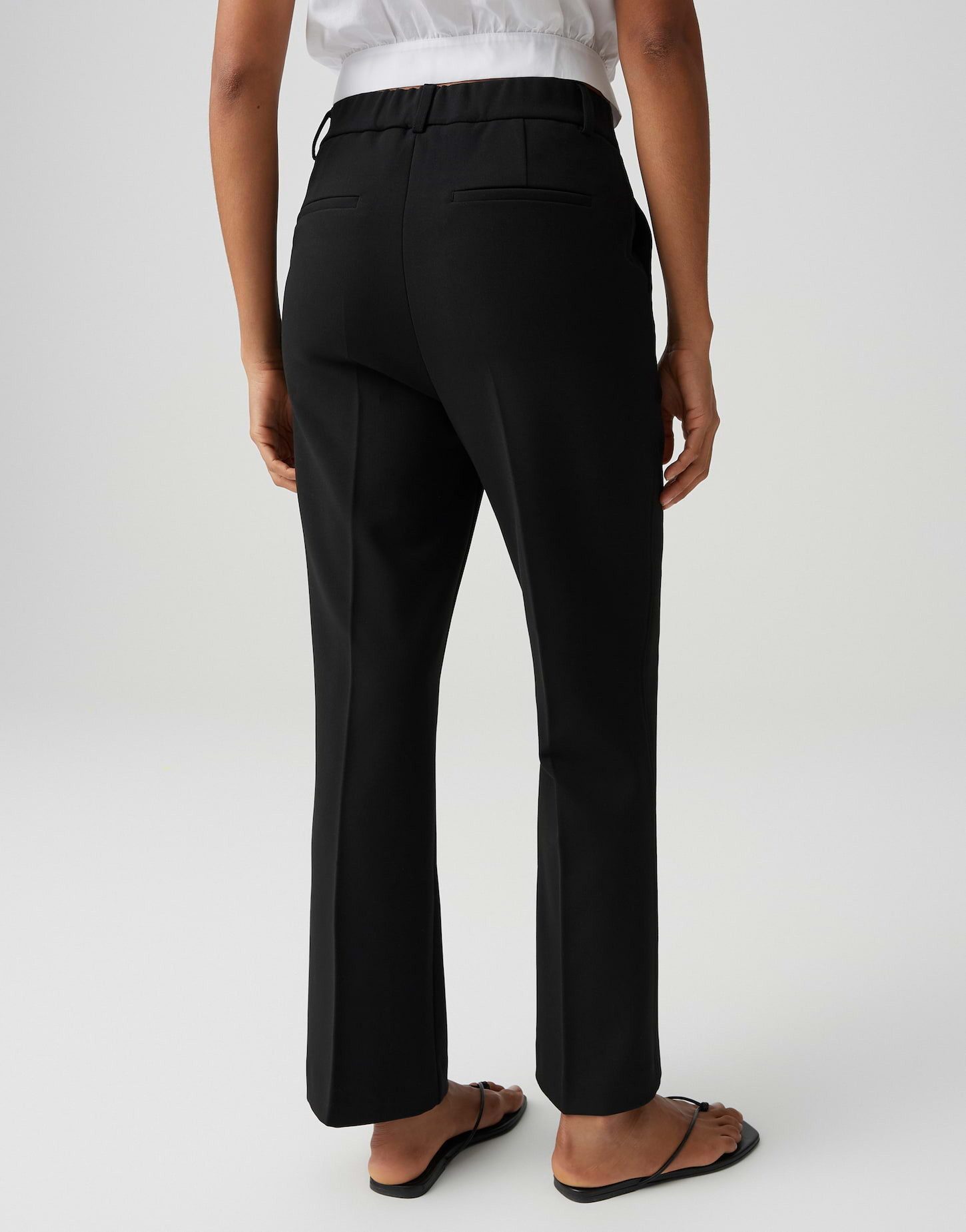 OPUS PANTS Stoffhose LUANE aus Baumwollmix Ankle, französische Taschen, Gummibund hinten – Bild 3 von 5