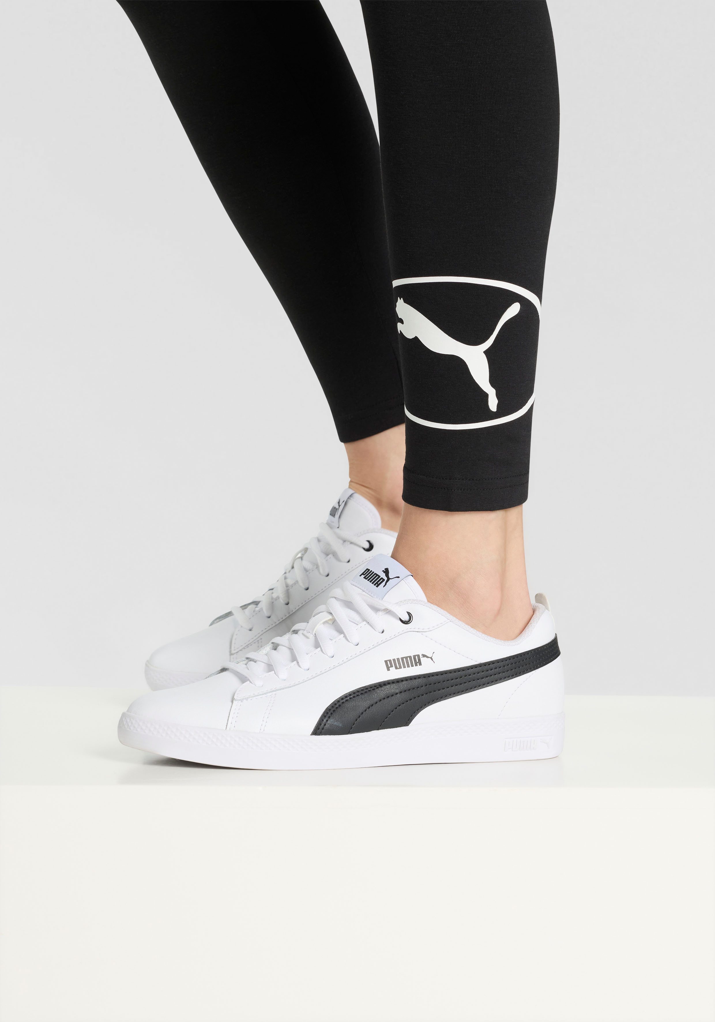 PUMA Leggings SPORT HIGH-WAIST LEGGINGS aus Baumwolle und Elasthan, pflegeleicht, schmale Passform