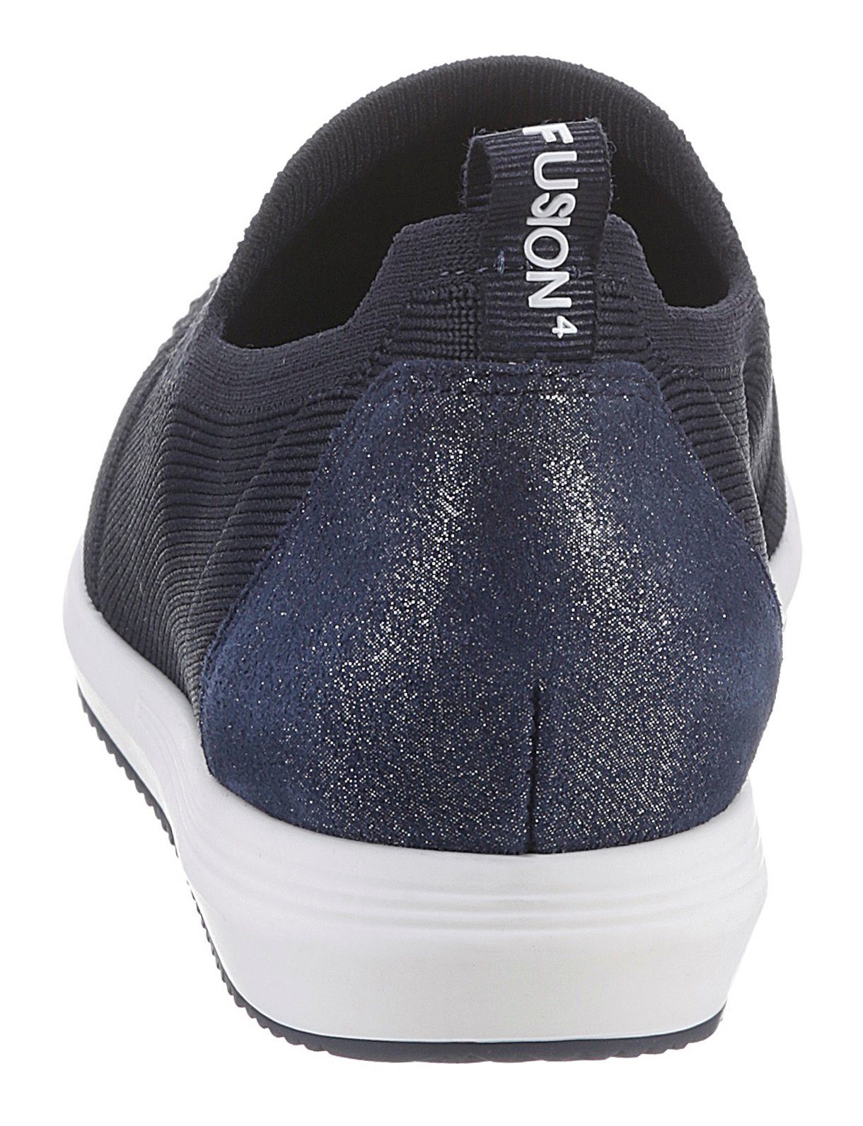 Sockenschaft, G-Weite mit dunkelblau LISSABON Sneaker elastischem Ara Slip-On