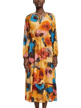 Esprit Collection Maxikleid Maxikleid im Stufendesign mit Print