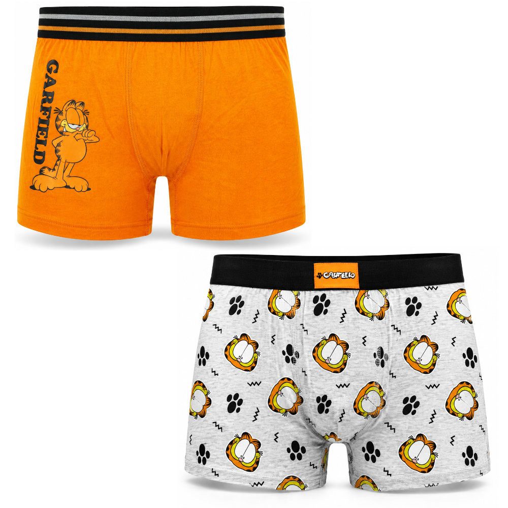 Garfield Boxershorts Garfield der Kater Herren Boxershorts Unterhose 2er Pack (2-St) Gr. S bis XXL