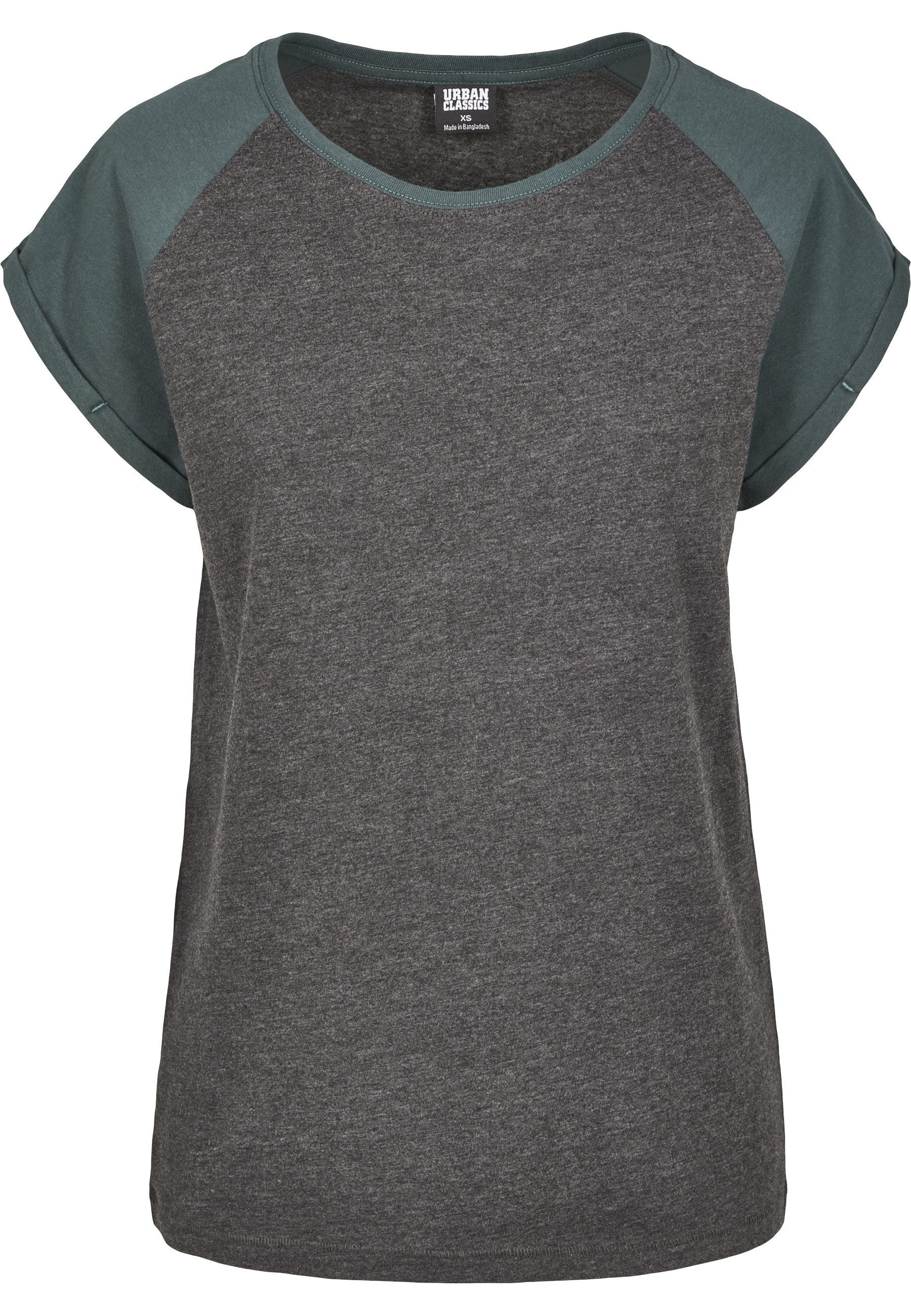 Kurzarmshirt Urban Classics Damen Ladies Contrast Raglan Tee