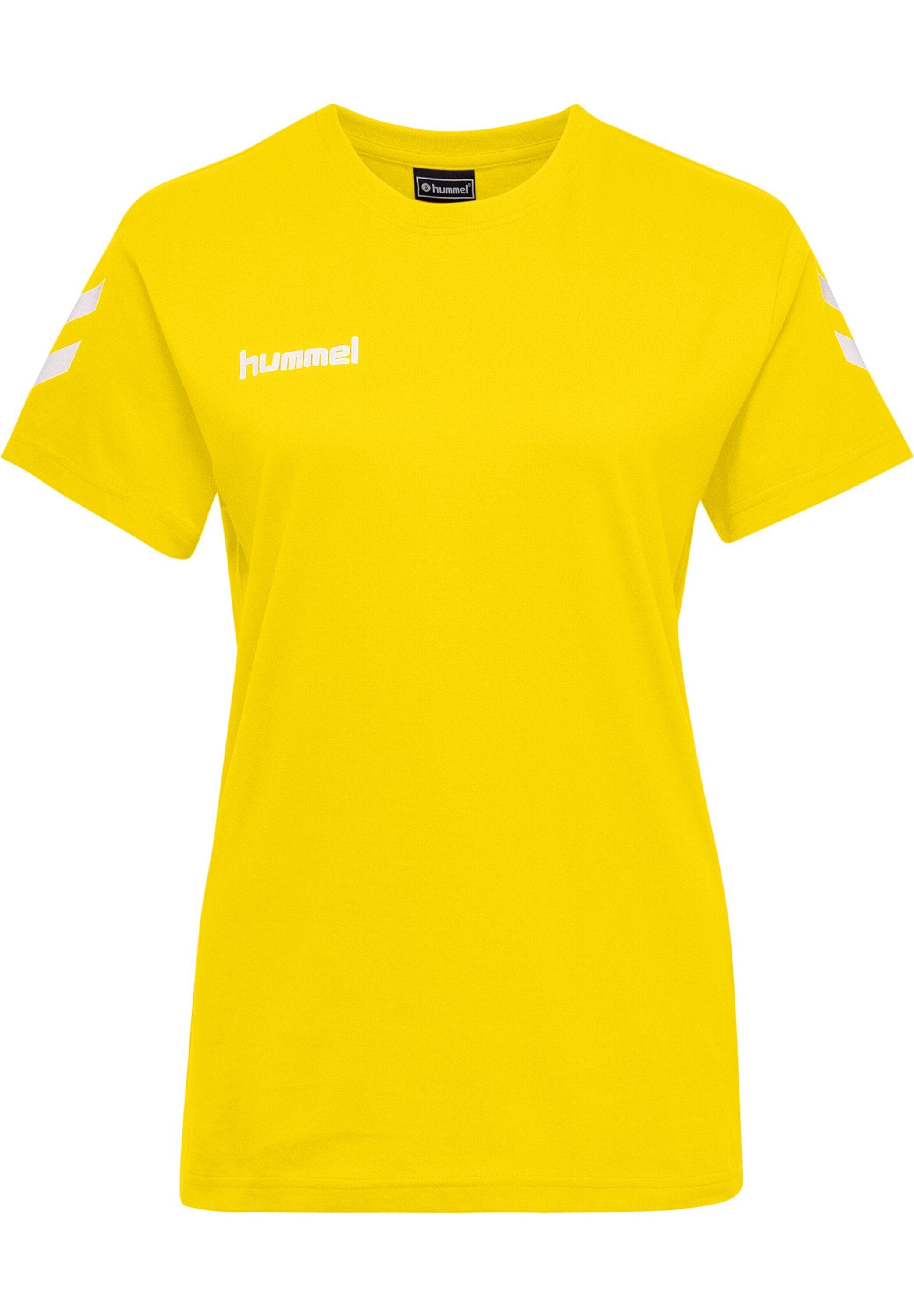 hummel Funktionsshirt Seitenstreifen, (1-tlg) Plain/ohne Gelb Details