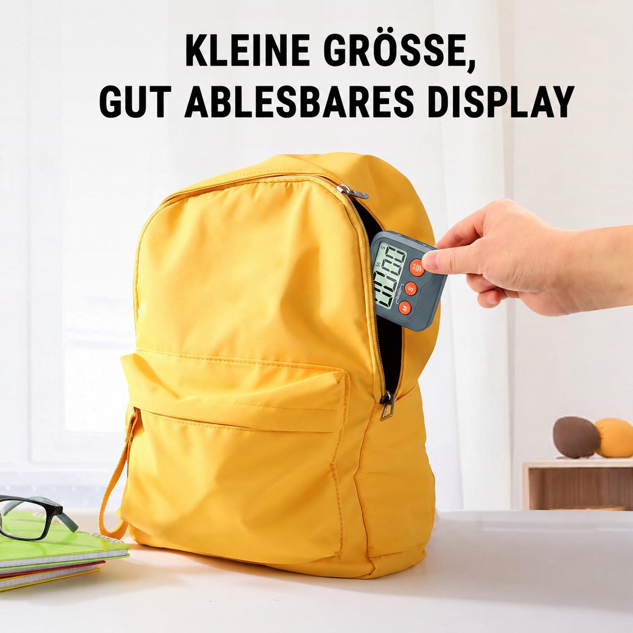 Forrlite Intervall-Timer Digitaler Timer Kinder Eieruhr, (Küchentimer mit Stoppuhr 99min 59sek, Kurzzeitwecker Küche mit Lautstärke einstellbar), Kurzzeitmesser für Schule, Büro, Sport & Freizeit