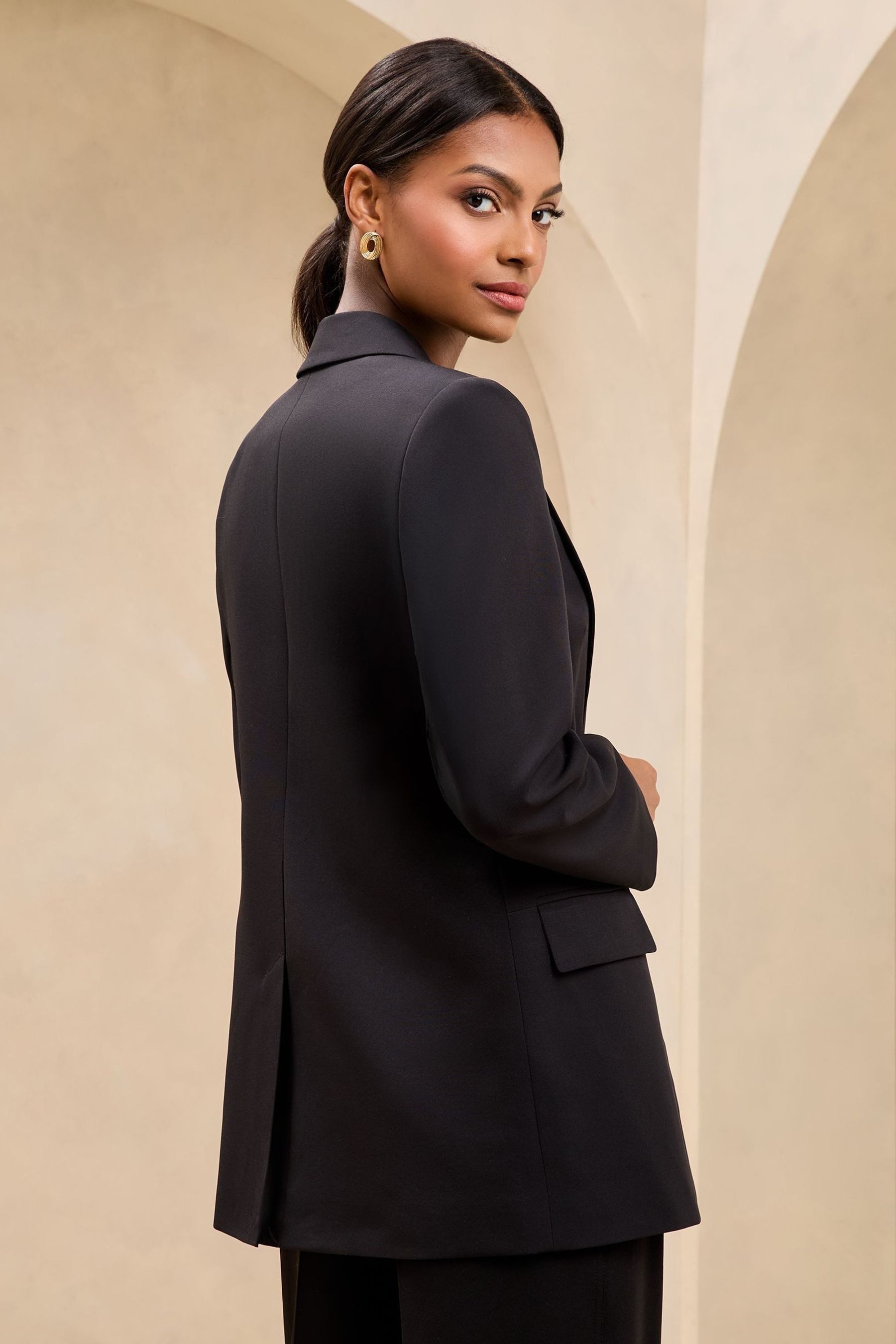 LIPSY Jackenblazer Lipsy langer, edler Relaxed Fit Blazer, Regular (1-tlg)