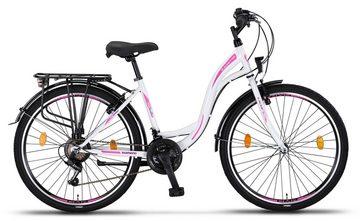 Licorne Bike Cityrad »Licorne Bike Stella Premium City Bike in 24, 26 und 28 Zoll - Fahrrad für Mädchen, Jungen, Herren und Damen - Shimano 21 Gang-Schaltung - Hollandfahrrad«