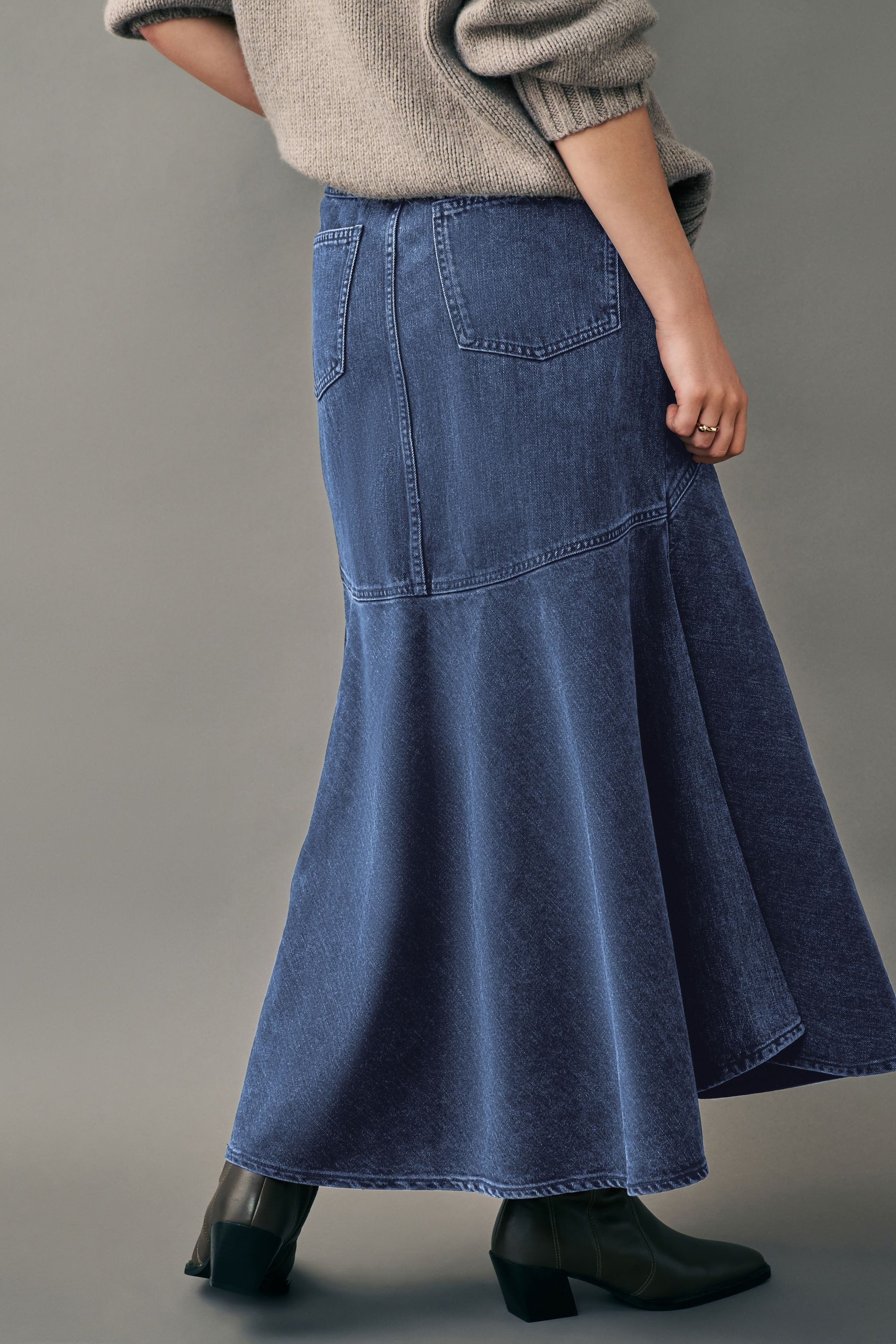Next Jeansrock Fischschwanz-Jeansrock aus Baumwolle, Kurzgröße günstig online kaufen