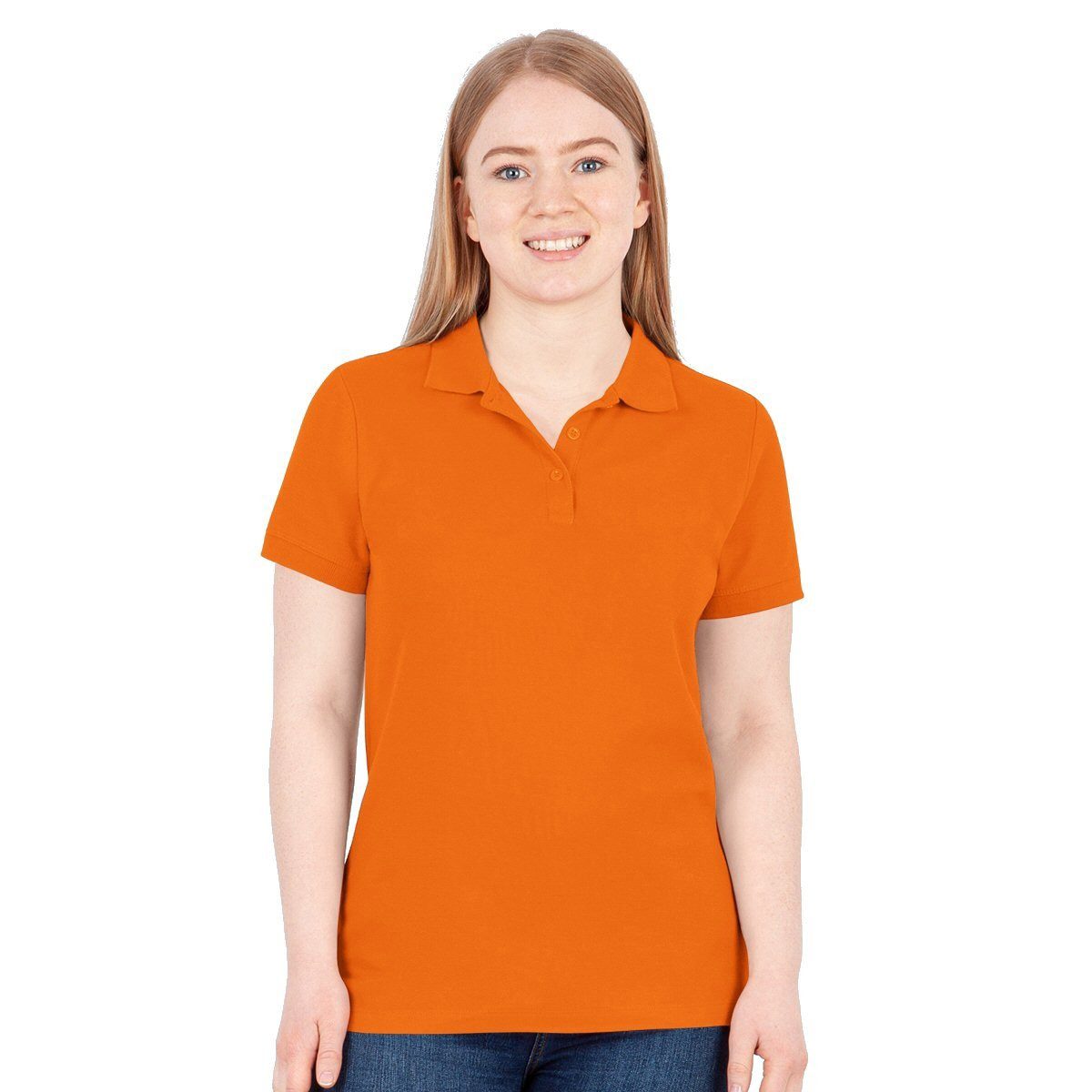 Poloshirt Organic Pique (Bio-Baumwolle, 200g/m2) orange Damen