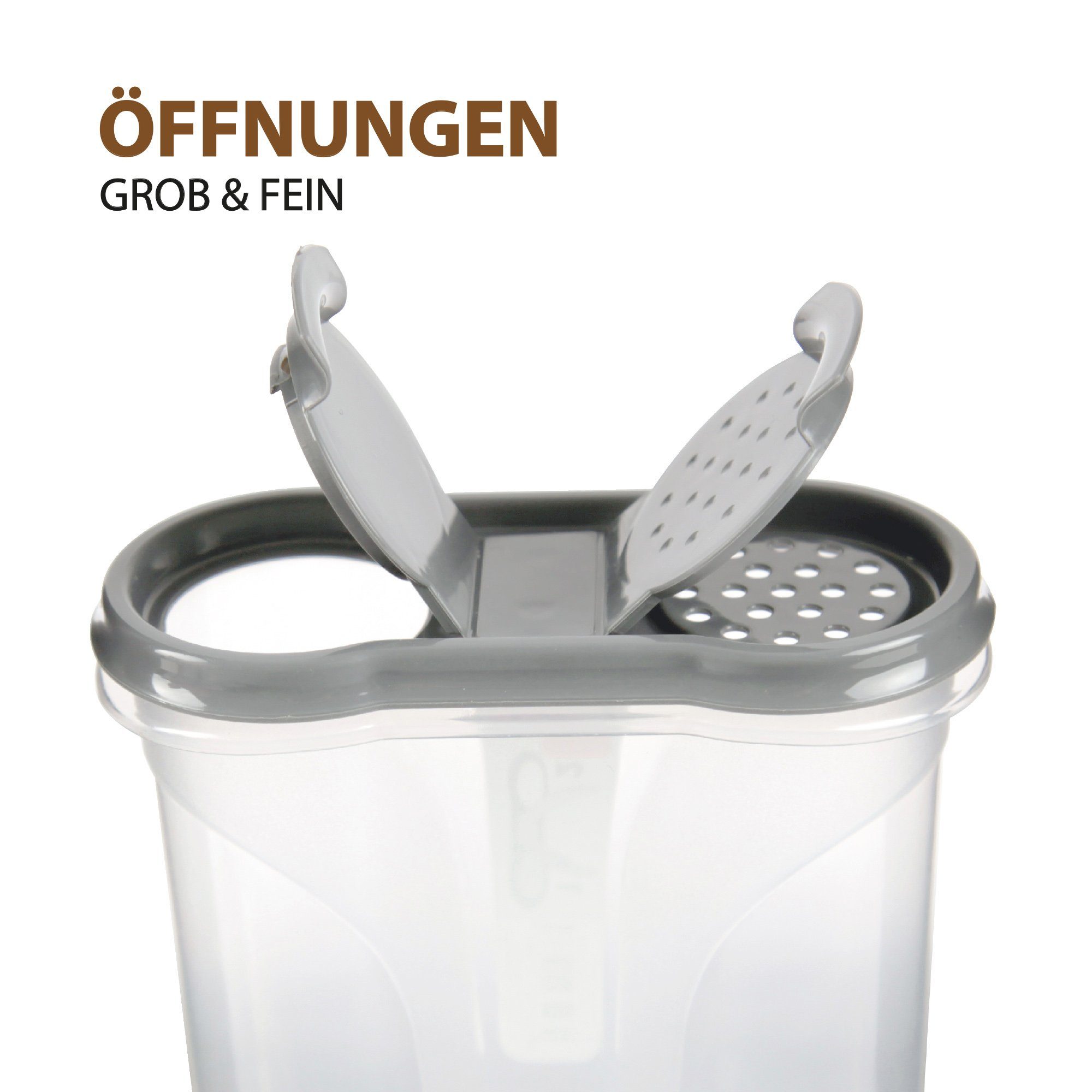 Bestlivings Gewürzbehälter Vorratsdose 300ml, Kunststoff, (4-tlg., 300 ml), Schüttdose für Gewürze, Vorratsbehälter Set - Frischhaltedosen – Bild 4 von 5