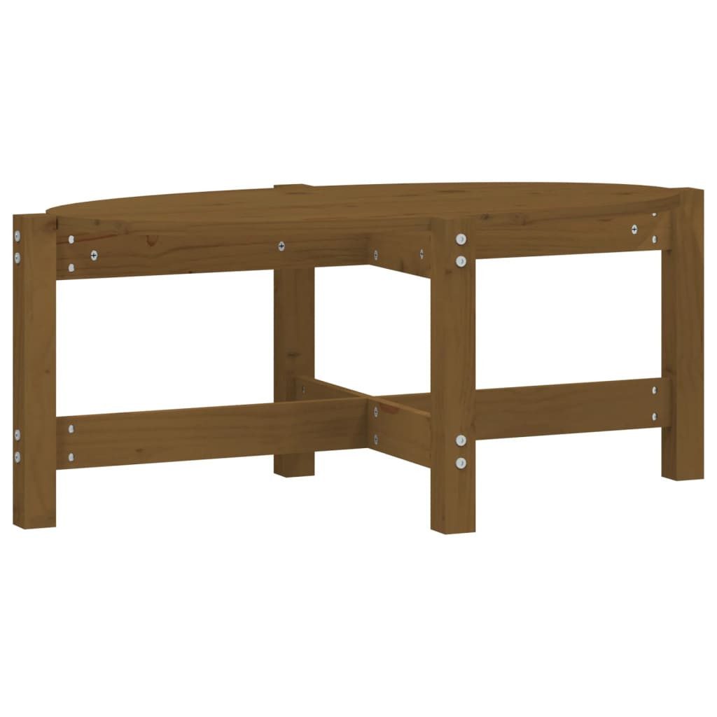 vidaXL Couchtisch Couchtisch Honigbraun 87x48x35 cm Massivholz Kiefer (1-St)