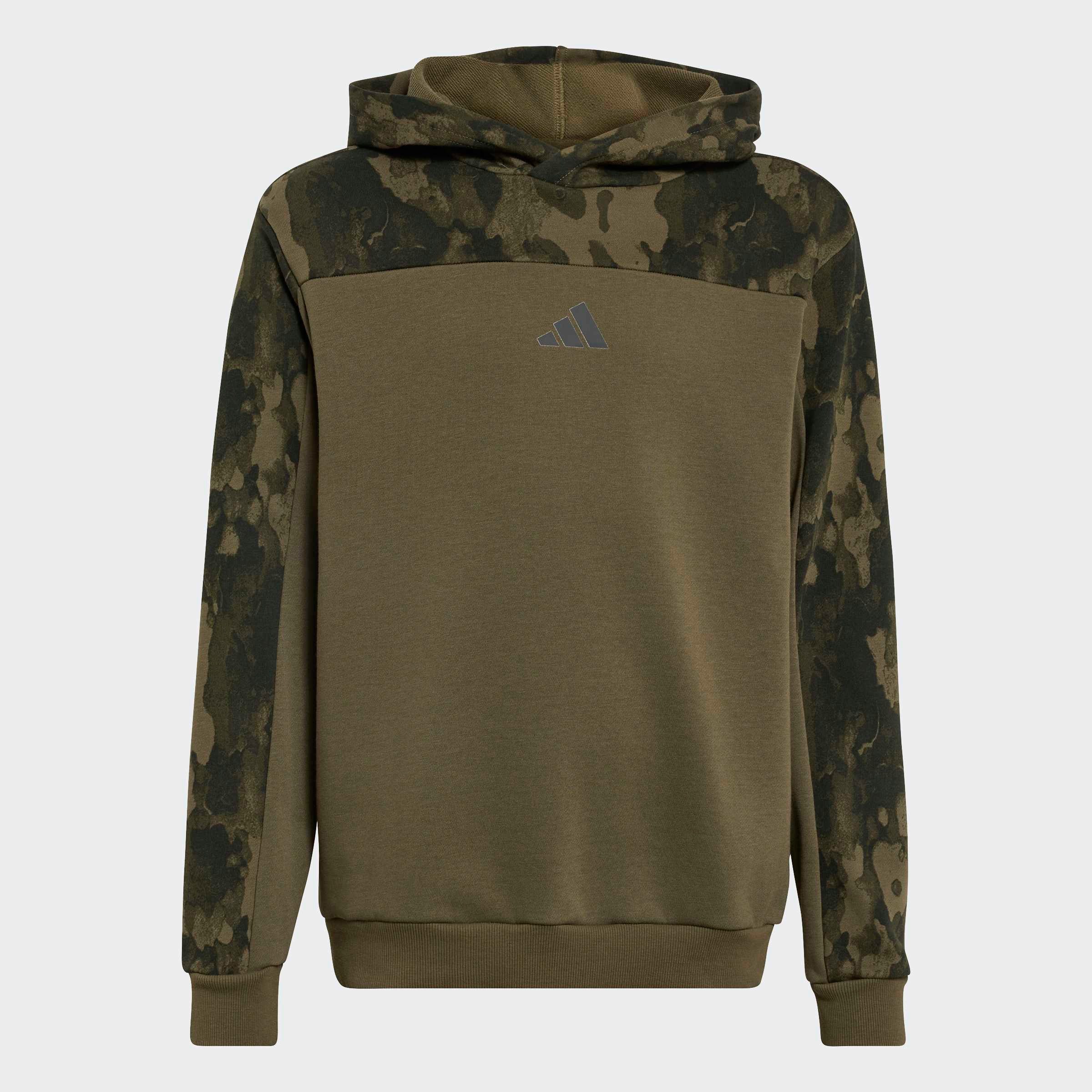 adidas Sportswear Kapuzensweatshirt SEASONAL ESSENTIALS KIDS HOODIE, CAMOUFLAGE, FRENCH TERRY für Kinder, mit Rundhalsausschnitt, ohne Verschluss, in normaler Länge