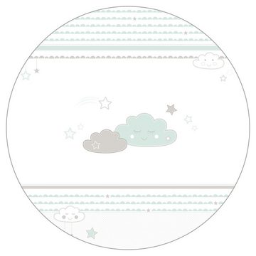 roba® Babybett Room Bed - Dekor Happy Cloud, als Beistell-, Kinder- und Juniorbett verwendbar