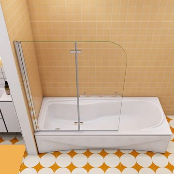 duschspa Badewannenaufsatz 6mm Nano Glas Badewannenaufsatz Faltwand Duschwand auf Badewanne, Einscheibensicherheitsglas, Sicherheitsglas, (Set), Glas, Duschwand erhältlich 3 verschiedenen Breiten