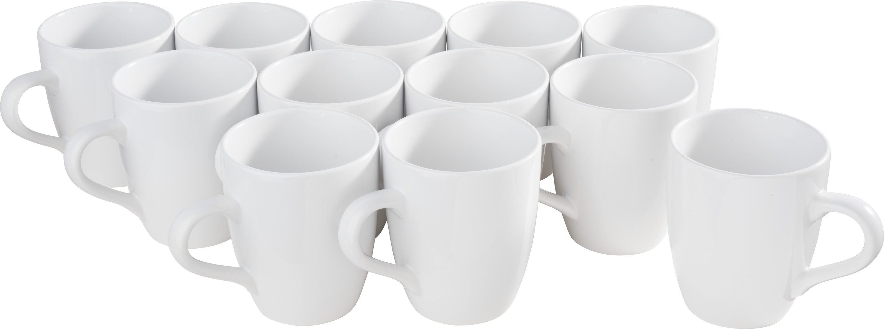 VBS XXL Tasse XXL Pack, Keramik, 12 Stück, 300ml Füllmenge