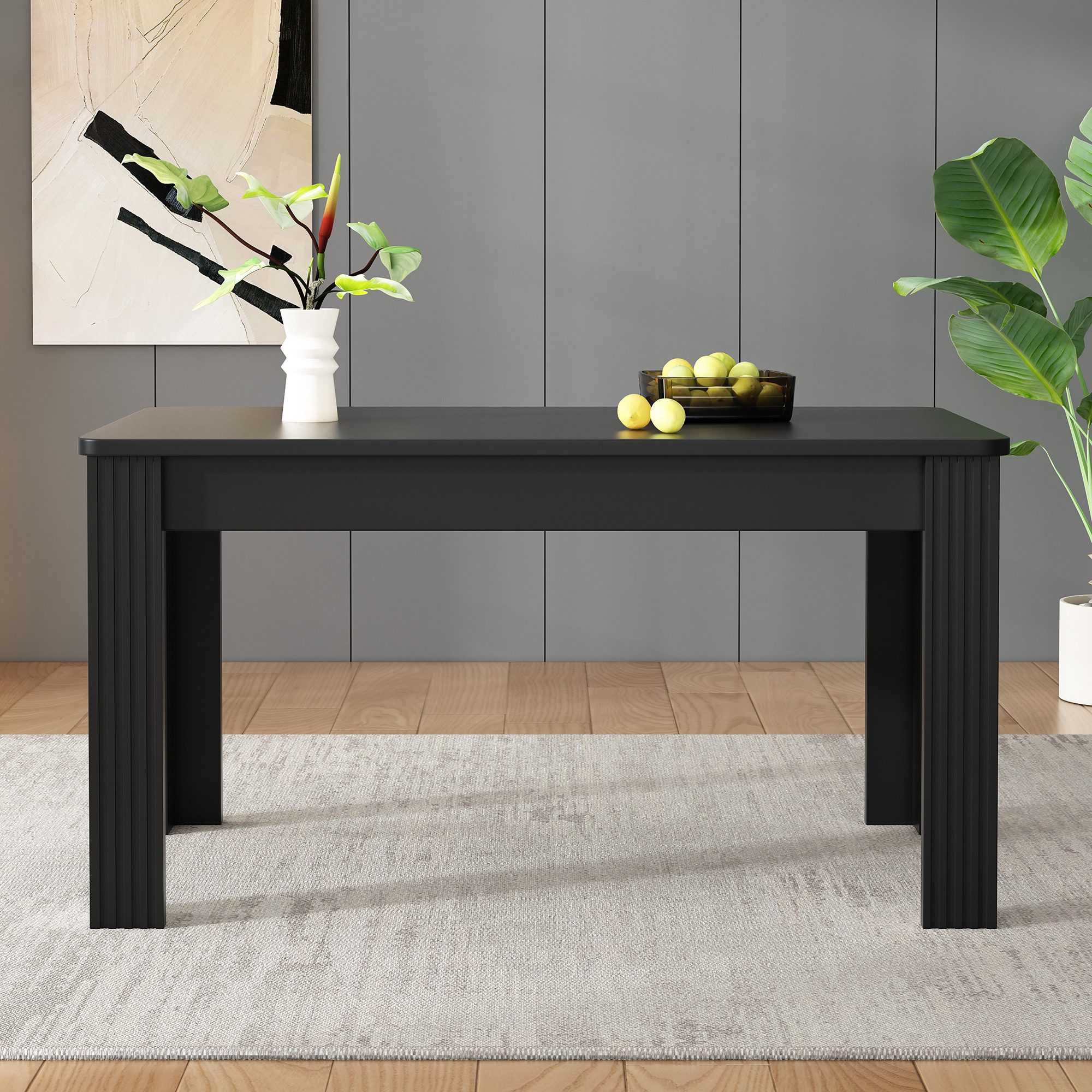 Flieks Esstisch (1-St), Rechteckiger Esszimmertisch Schreibtisch Küchentisch 116*65*75cm