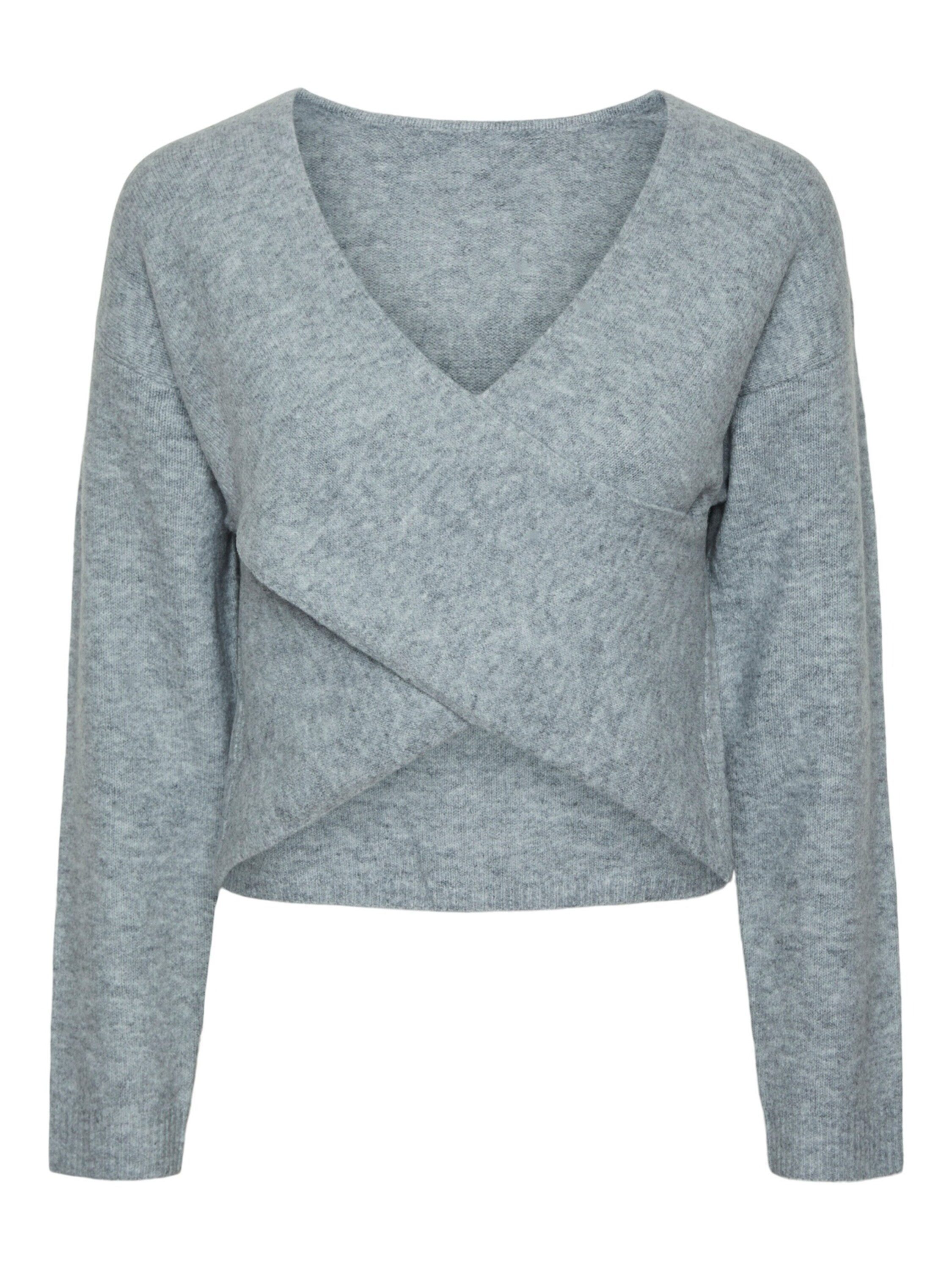 pieces V-Ausschnitt-Pullover PCNANU (1-tlg) Wickel-Design günstig online kaufen