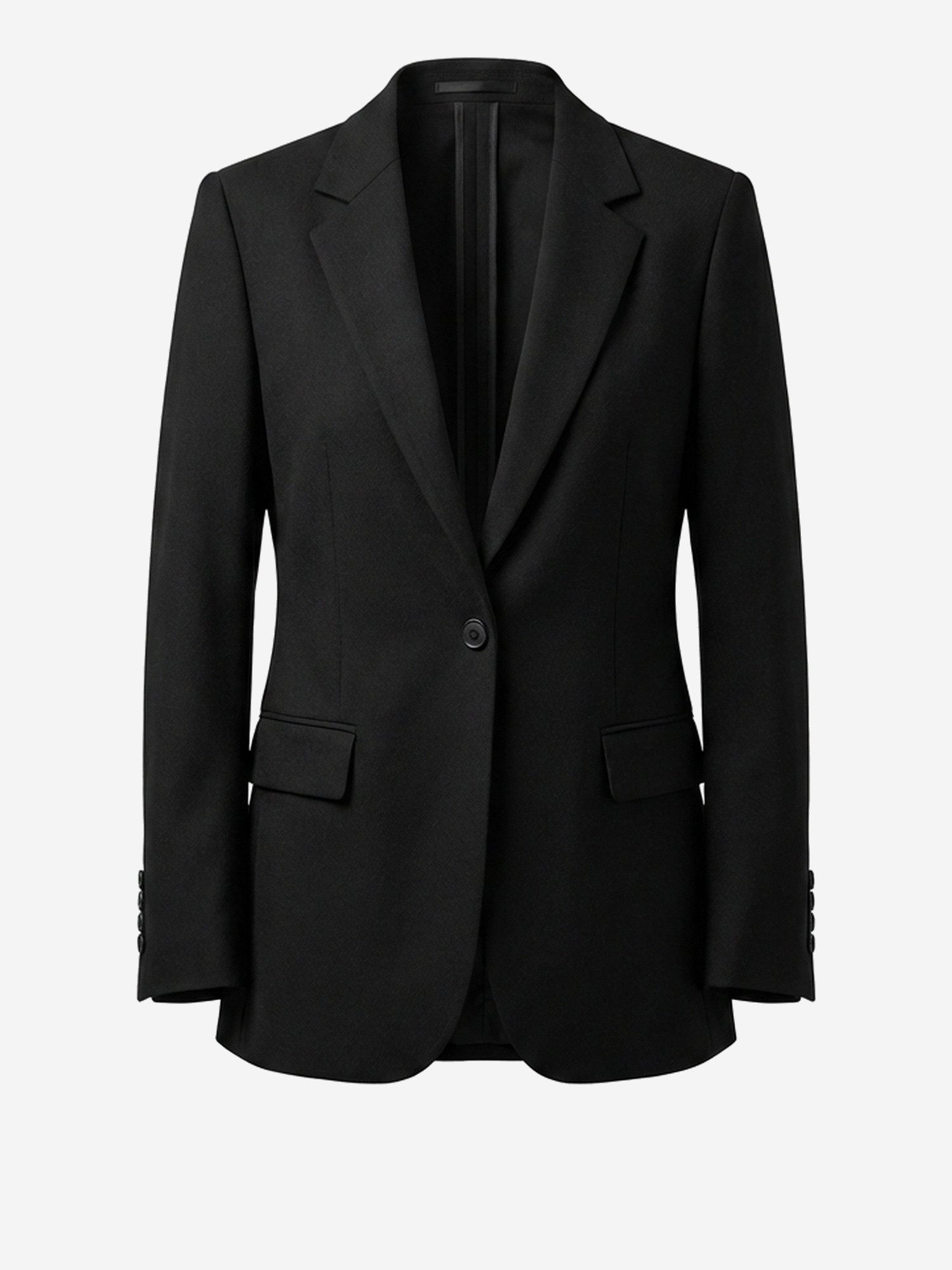 OMBRE Longblazer Klassischer Blazer aus Strukturstoff