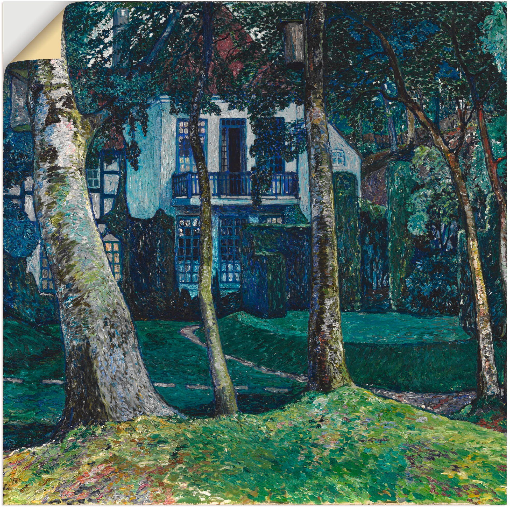 Poster in Stunde (Barkenhoff). Alubild, Artland oder St), Wandbild Die 1914, Größen Garten (1 versch. blaue als Wandaufkleber Leinwandbild,