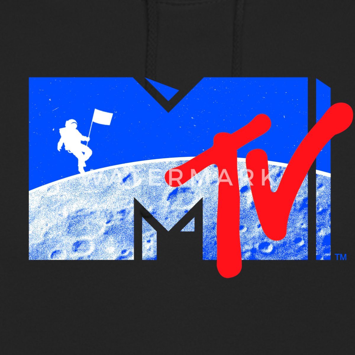 Spreadshirt Hoodie MTV Logo Cooles Mond-Design Mit Astronaut Unisex Hoodie (1-tlg)