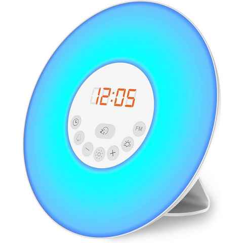 DOPWii Wecker Lichtwecker, Wake Up Light, mit 7 Farben & 10 Dimmstufen