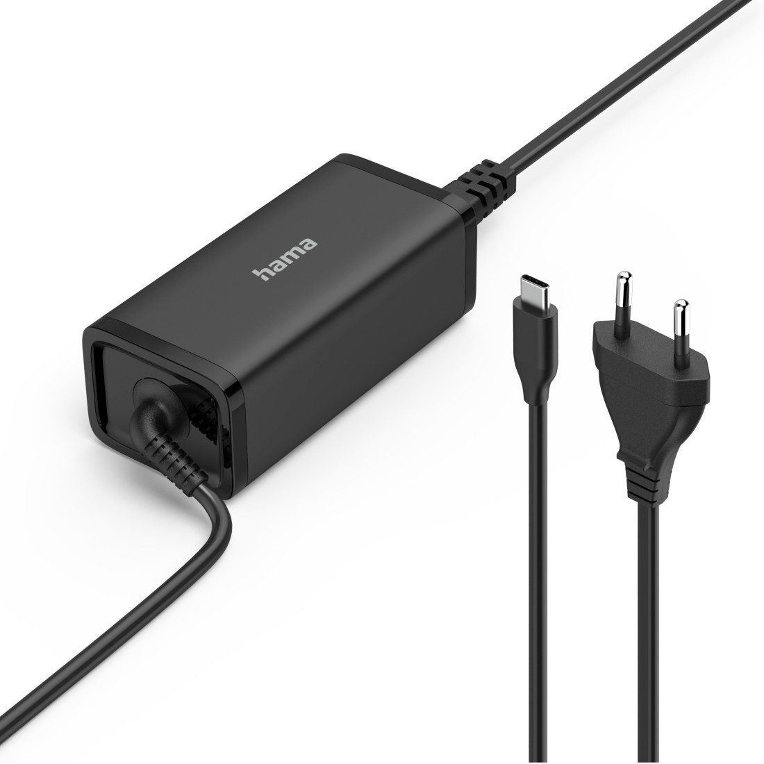 Hama Laptop-Ladekabel 5-20V/100W, Universal, USB-C, GaN, Power Delivery Notebook-Netzteil