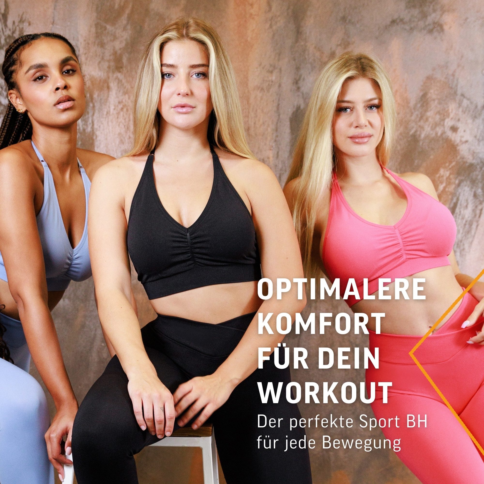 Smilodox Sport-BH Silvia, Sport Bra Shaped Fit Neckholder Design Yoga Alltag Seamless BH Herausnehmbare Cups Verstellbare Träger Top Fitness