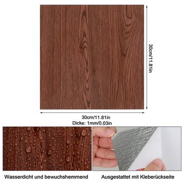 TWSOUL Vinylboden PVC Bodenbelag Selbstklebend,22PCS 30 * 30cm (2m)