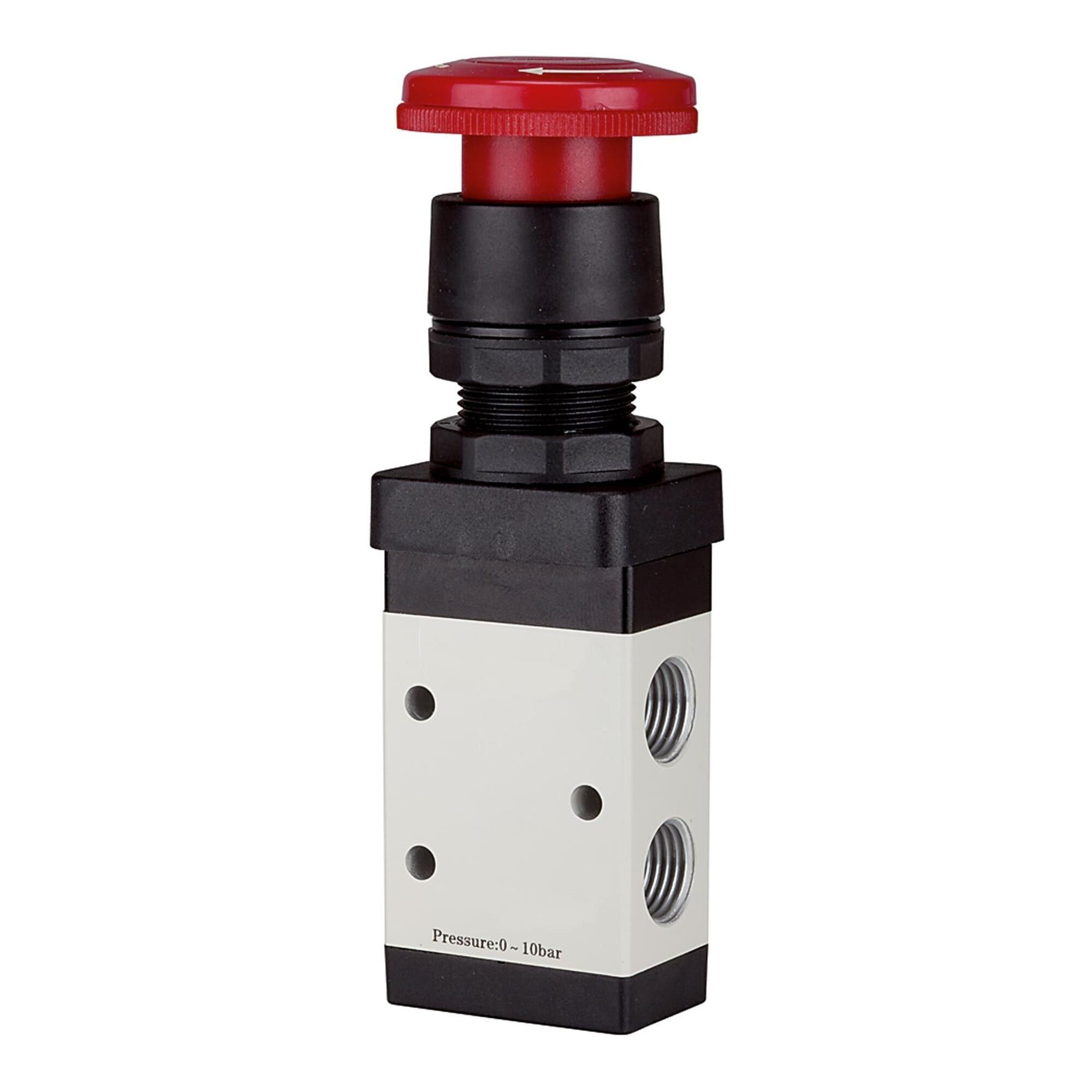 RIEGLER 2-Wege-Ventil Riegler 3/2-Wegeventil, manuell »M3«, Pilztaster, Notrastung, NC, G 1