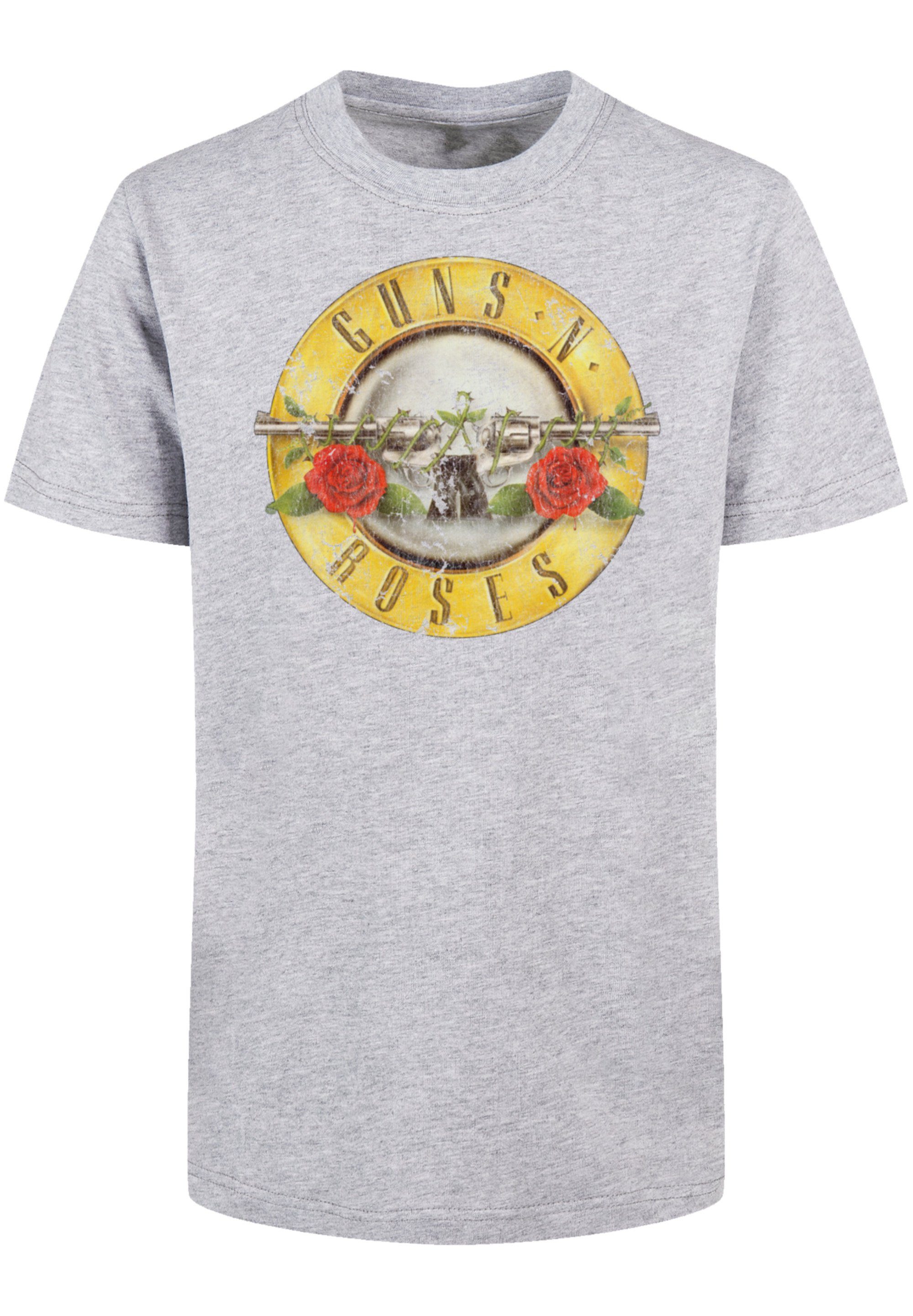 F4NT4STIC T-Shirt Guns 'n' Roses Vintage Classic Logo Black Print heathergrey