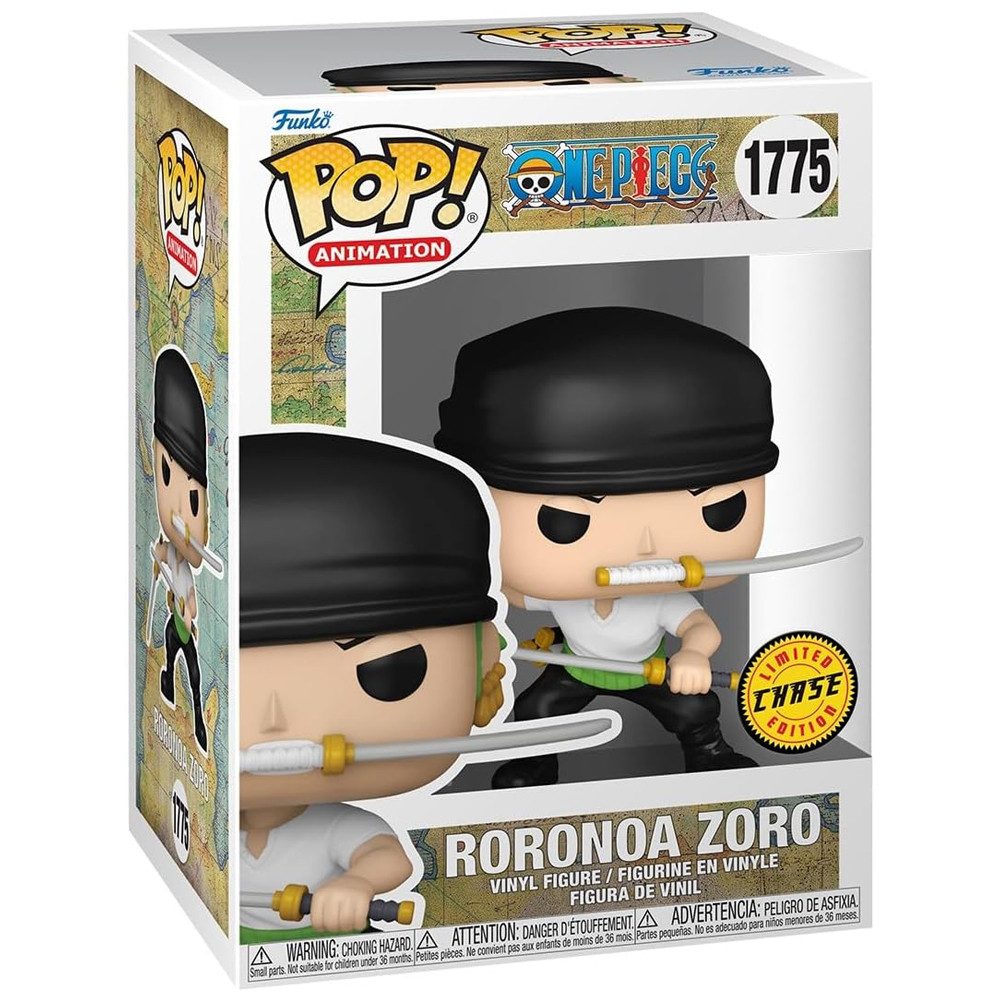 One Piece Anime Actionfigur Funko POP! One Piece Zoro Animation Limited Chase, 10 cm