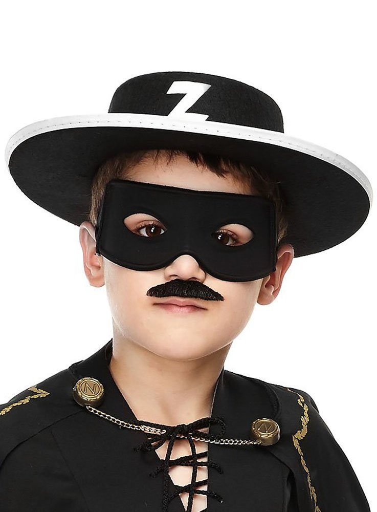 Metamorph Kostüm Kurzer Schnurrbart für Kinder in vier verschiedene, Hochwertiger und zertifizierter Kunstbart für Kinder