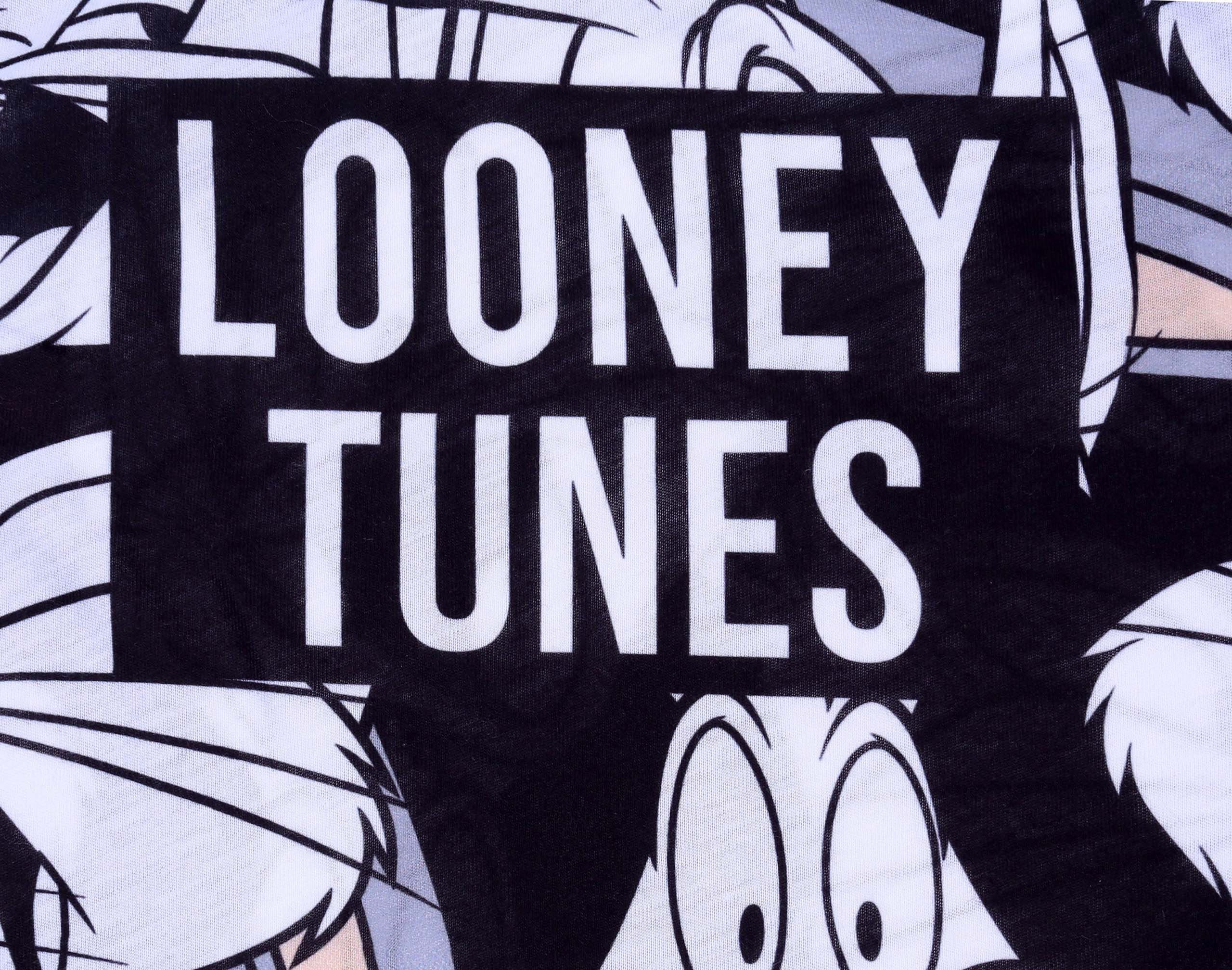 LOONEY TUNES Kurzarmbluse Weiß-graues T-Shirt Bugs Bunny Looney Tunes 5-6 Jahre