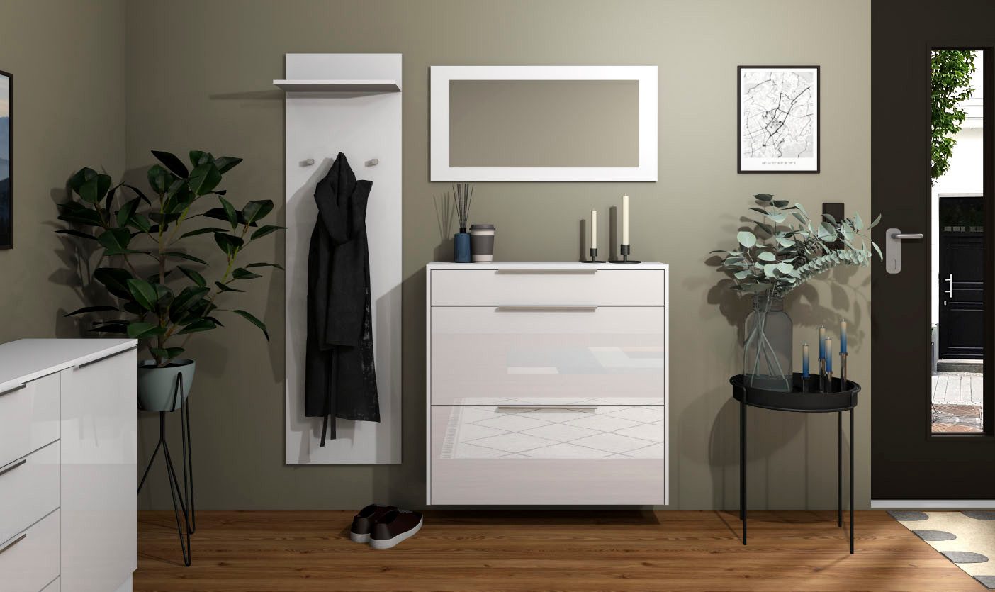 borchardt Möbel Schuhschrank Oliva Wandmontage, stehende Montage & Glasböden unter Mehr aus der Serie