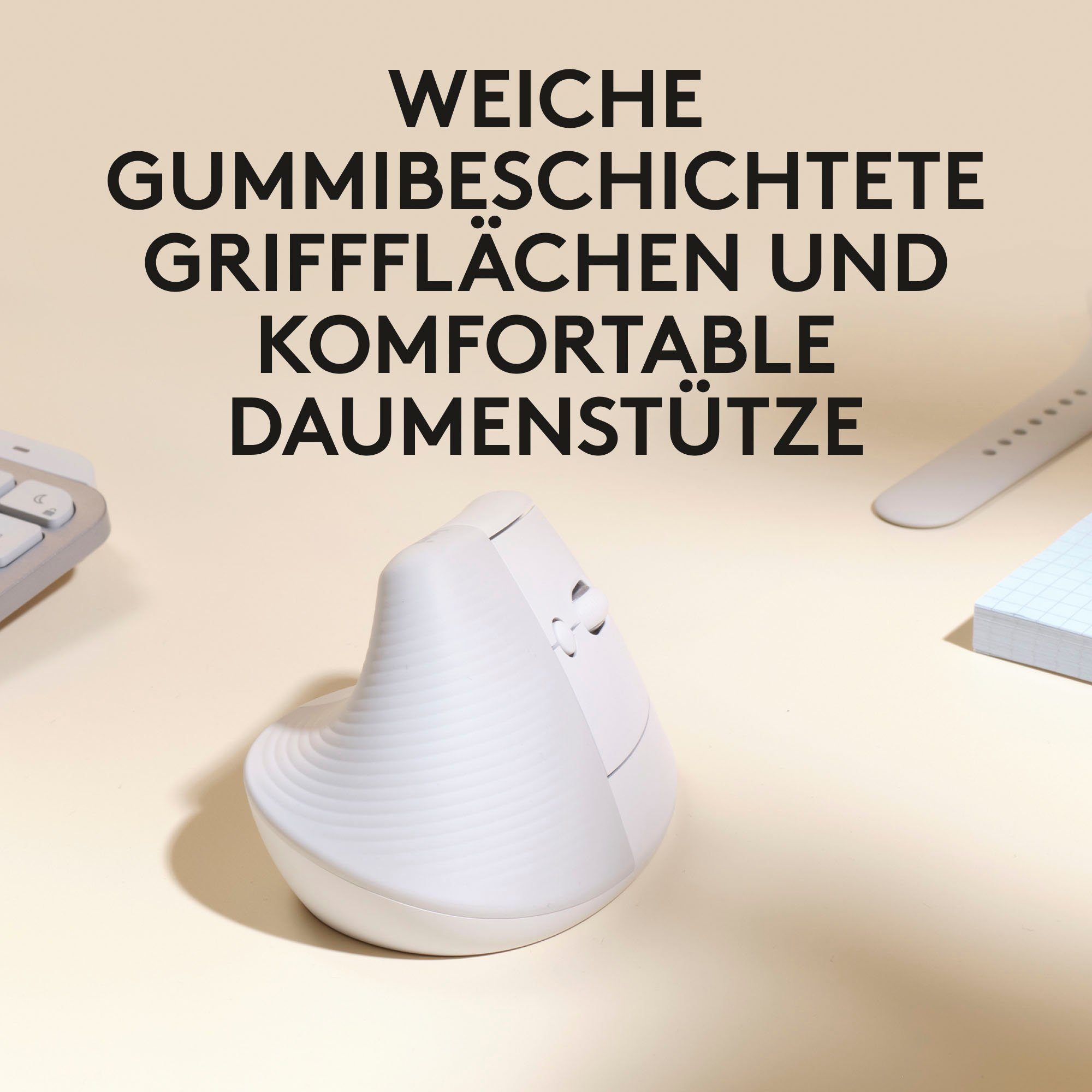Logitech Maus ergonomische Vertical Mac (Bluetooth) Lift for