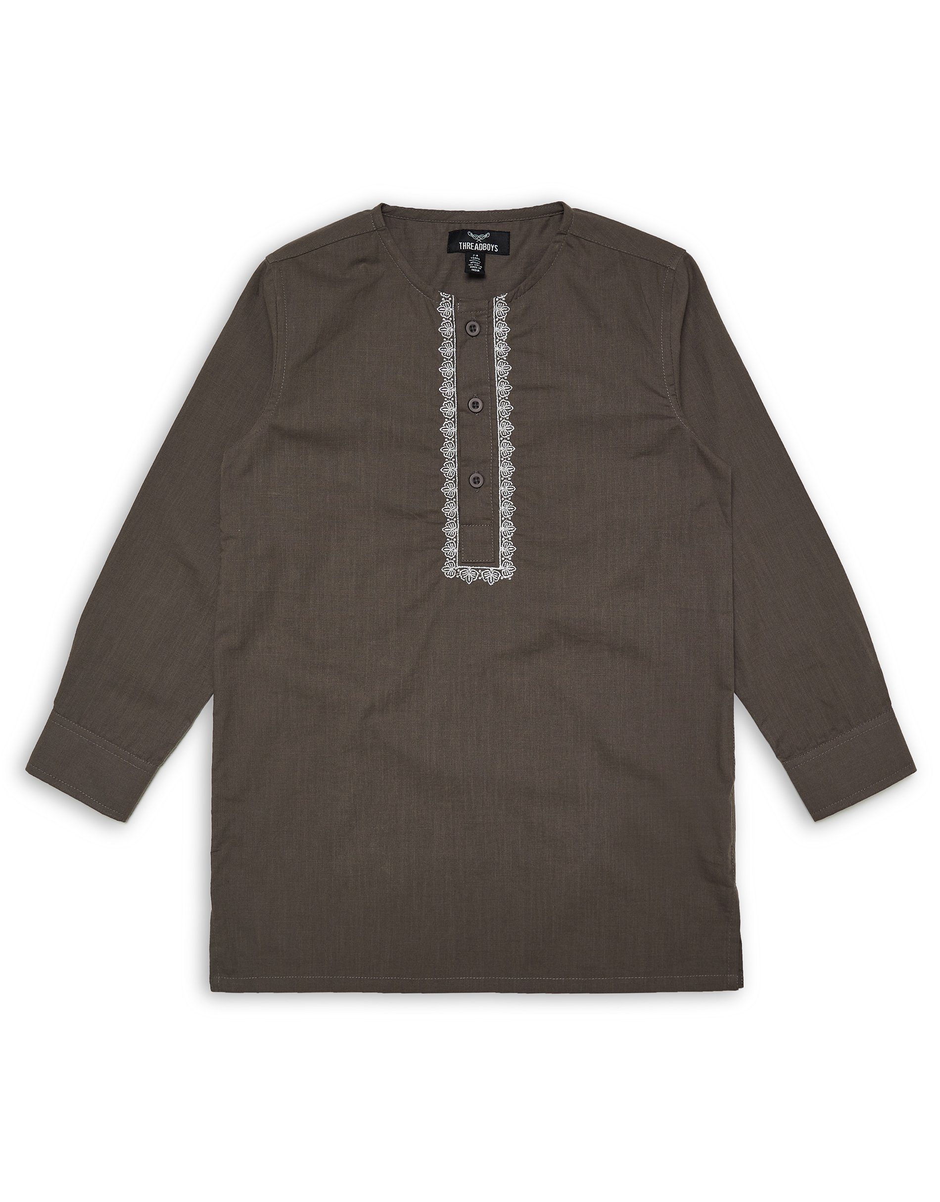 Threadboys Langarmhemd TBB Woven Eid Walsh Grey - grau