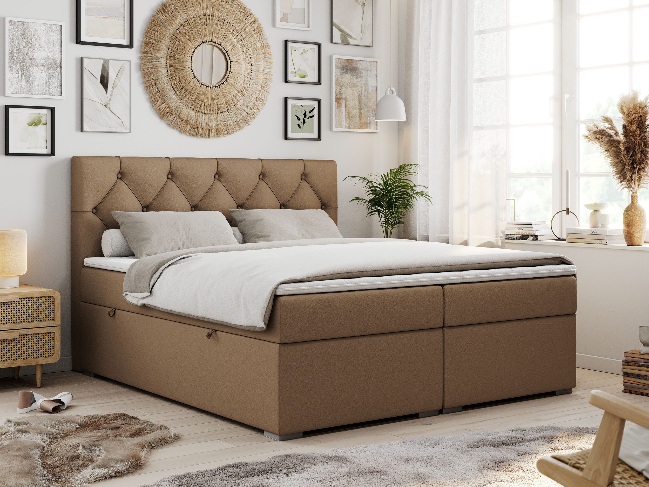 MKS MÖBEL Boxspringbett ALDA (Set, Packung, günstig online kaufen