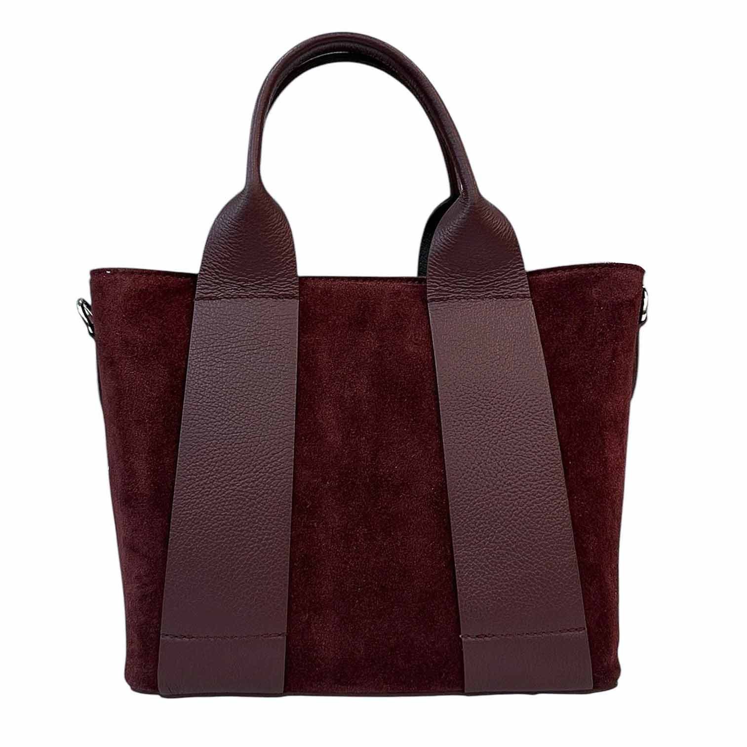 Schultertasche Made in Italy Damen Wildleder Tasche Shopper Handtasche Umhängetasche