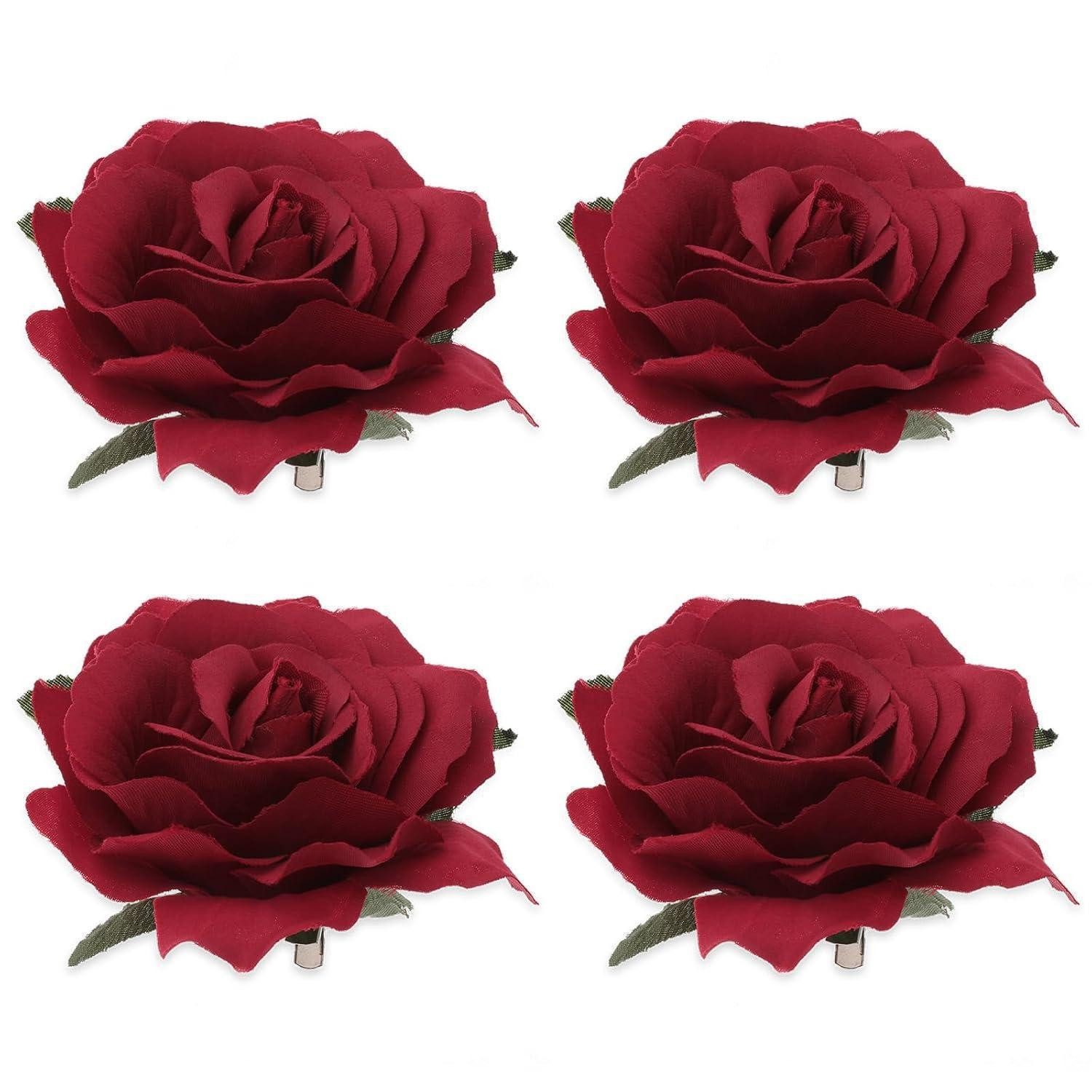 LuxusKollektion Haarclip 4er Set Blumen-Haarnadeln