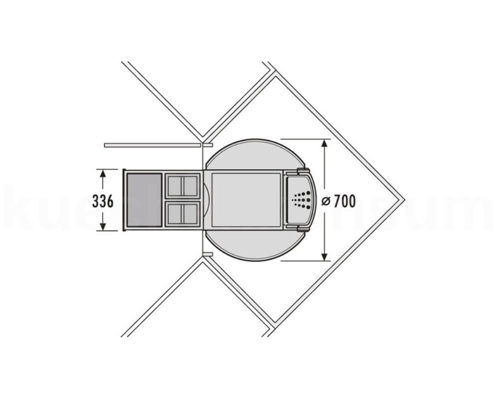 Hailo Mülleimer Hailo Eckabfallsammler 3646132 3-fach Mülltrennung 18 + 2x 8,5 Liter