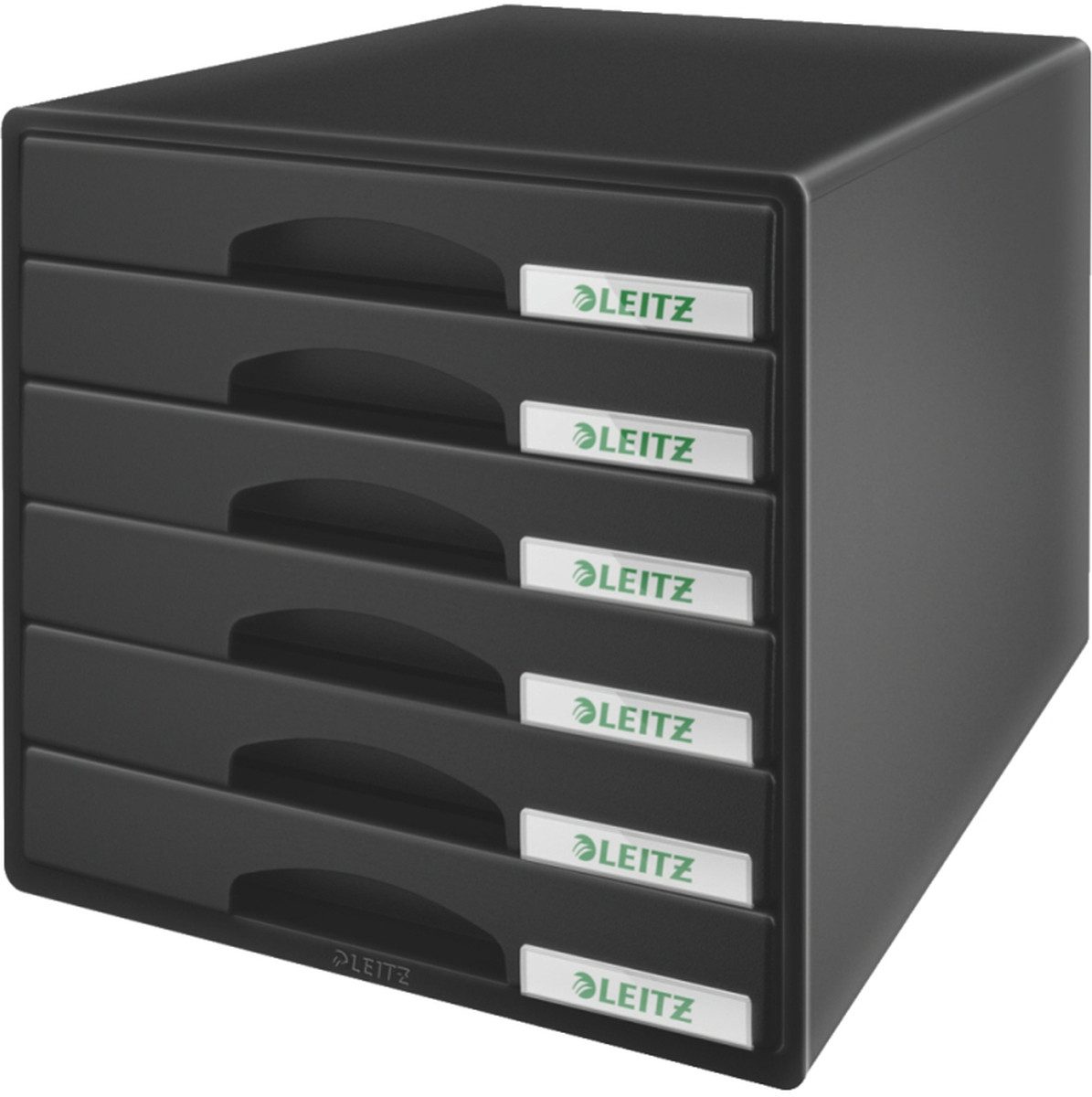 Organizer Schubladenbox Plus 6 Schubladen Polystyrol schwarz