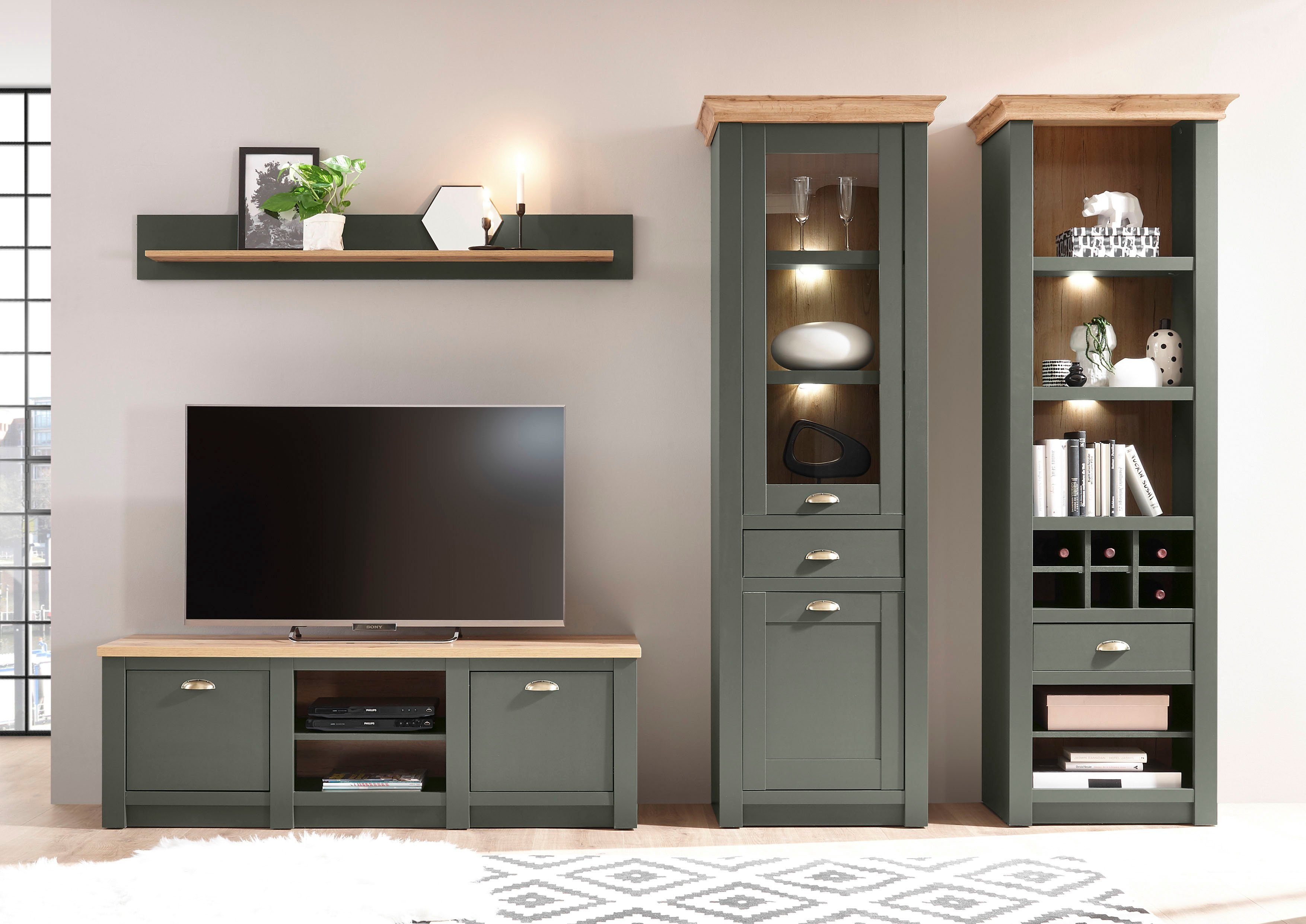 Home affaire Wohnwand Cambridge, (Set, 4-St), ohne Beleuchtung