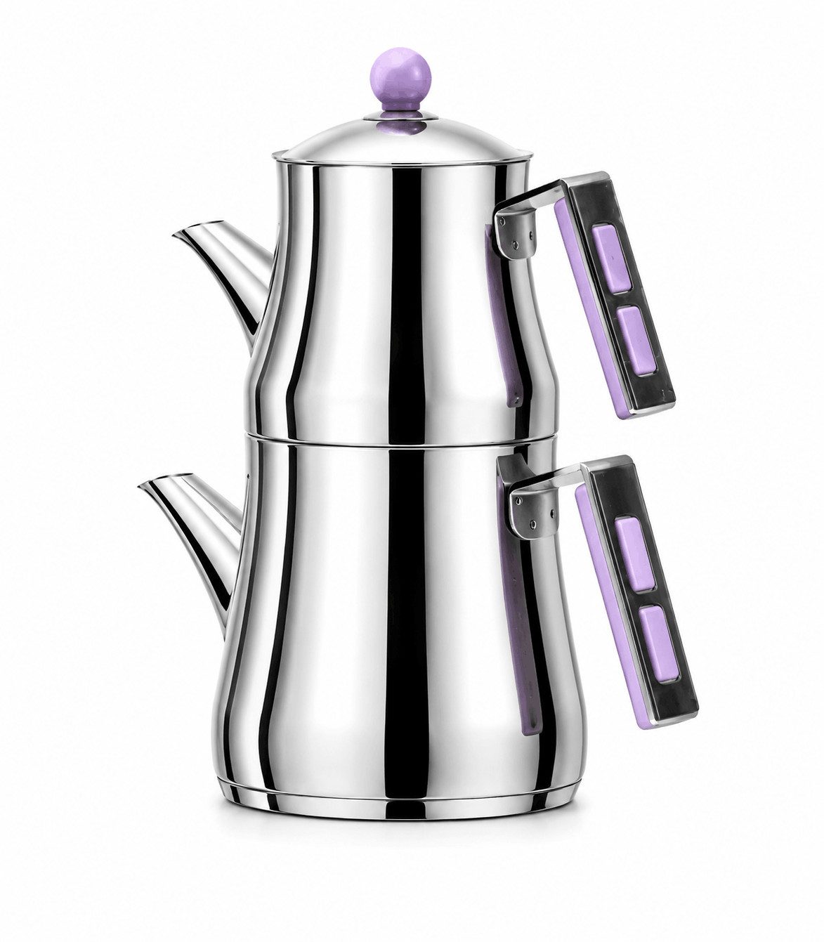 Scheffler Caydanlik-Teekanne Scheffler Edelstahl Teekanne Harem 1.8L + 1L, 2.8 l