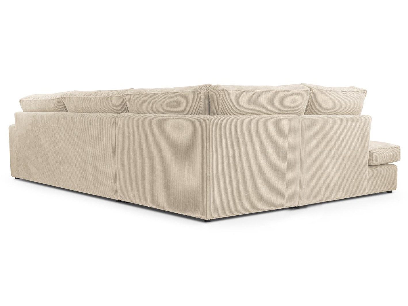 Beautysofa Ecksofa mit dekorativen Kissen PARMA, im modernes Design, klassische Polsterecke inklusive Wellenfedern, Ottomane links oder rechts wählbar – Bild 5 von 5