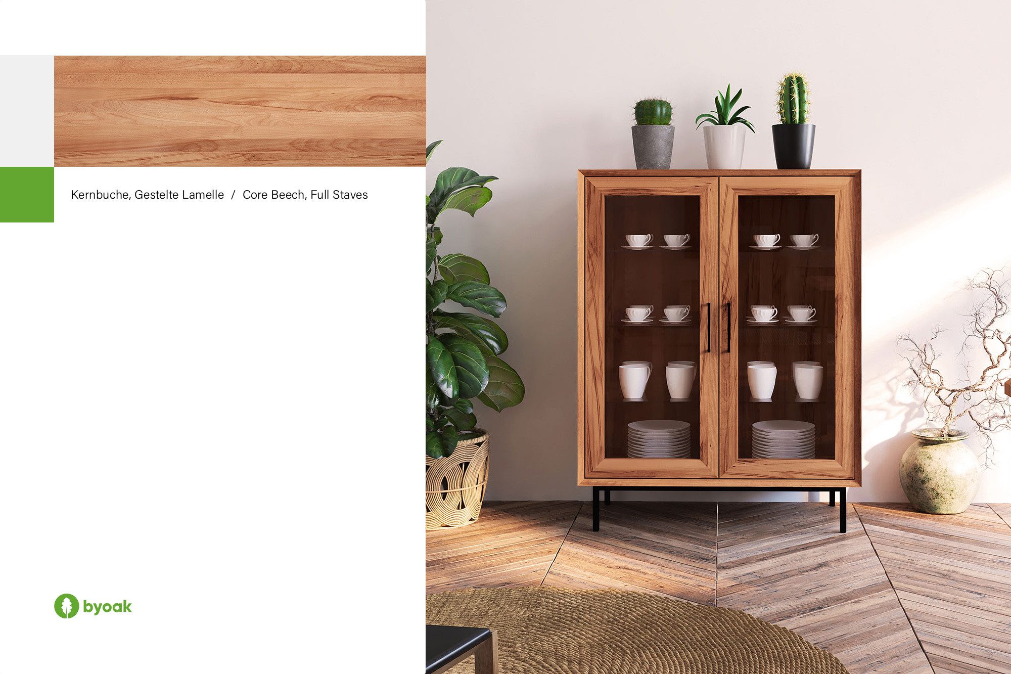 byoak Anrichte ABIES aus Massivholz, Naturgeölt